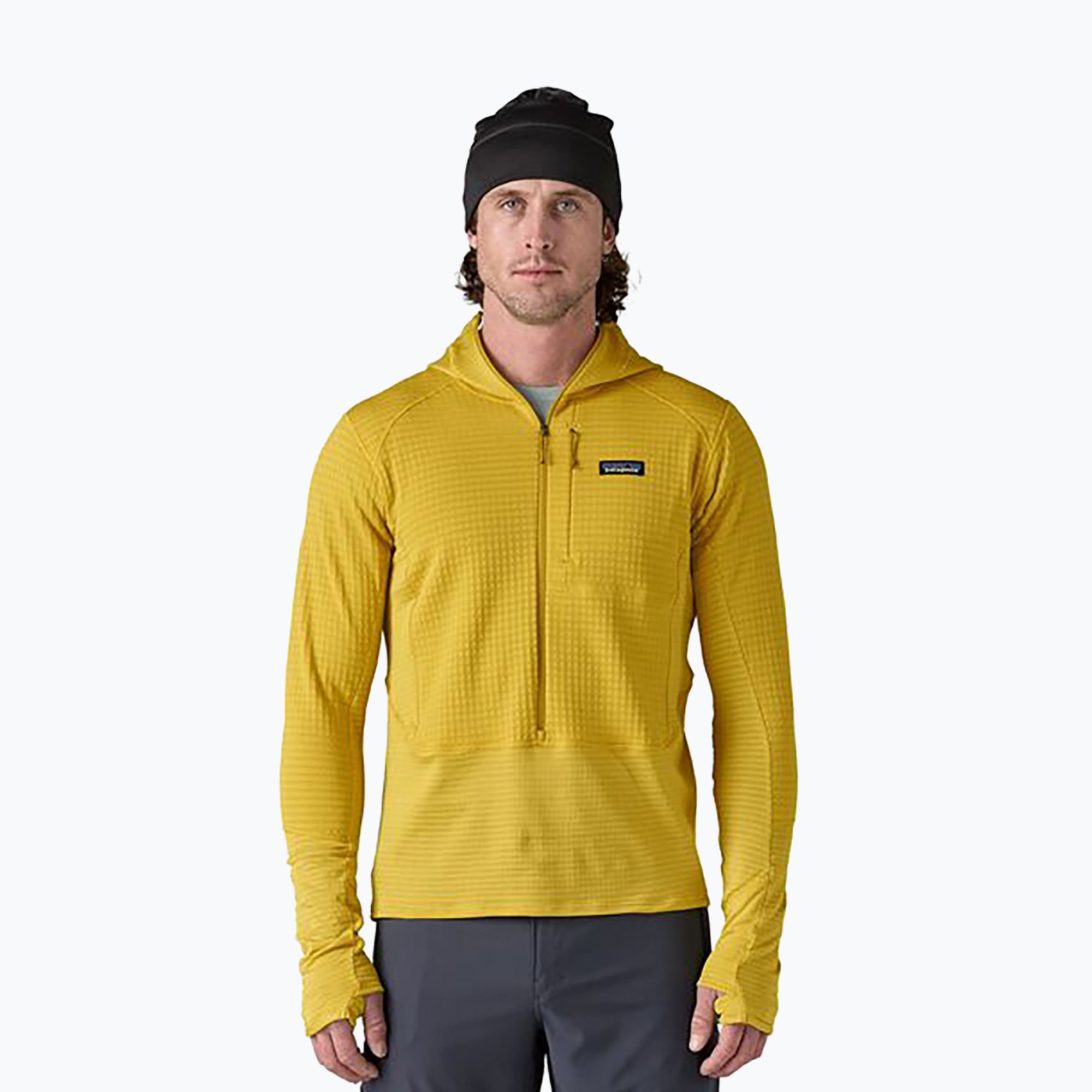 Kurtka softshell męska Patagonia R1 Hybrid Pullover Hoody bundle green 