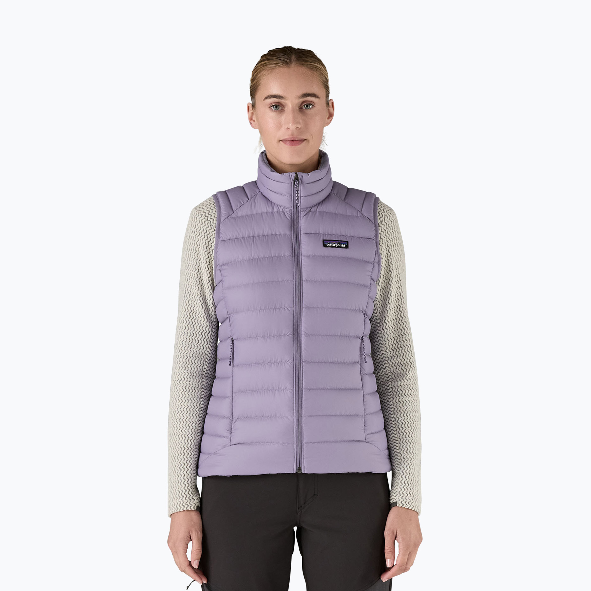 Bezrękawnik damski Patagonia Down Sweater concrete purple 