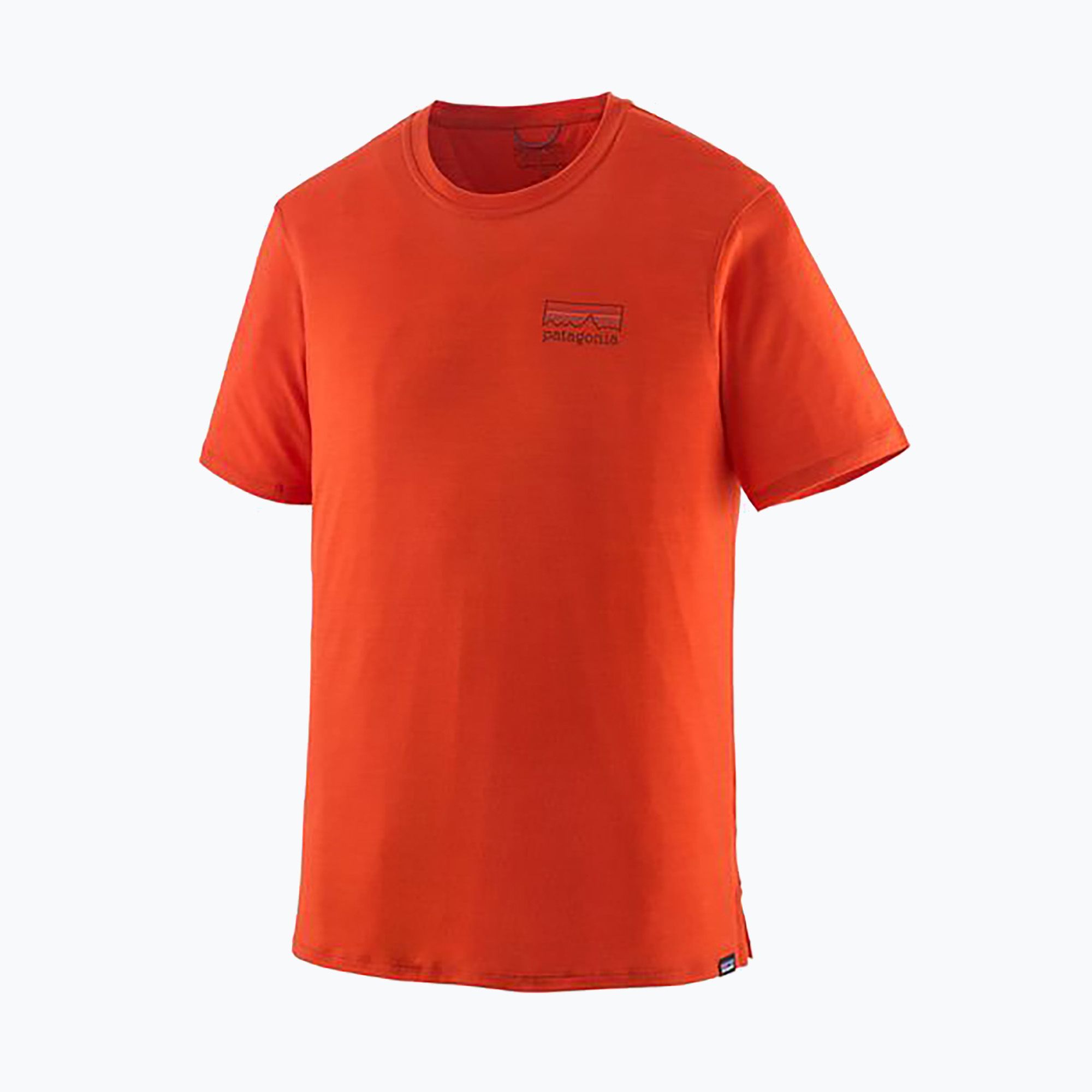 Pánske tričko Patagonia Cap Cool Merino Blend Graphic Shirt fitz roy strata/pollinator orange (Cap Cool Merino Blend Graphic Shirt 44590)