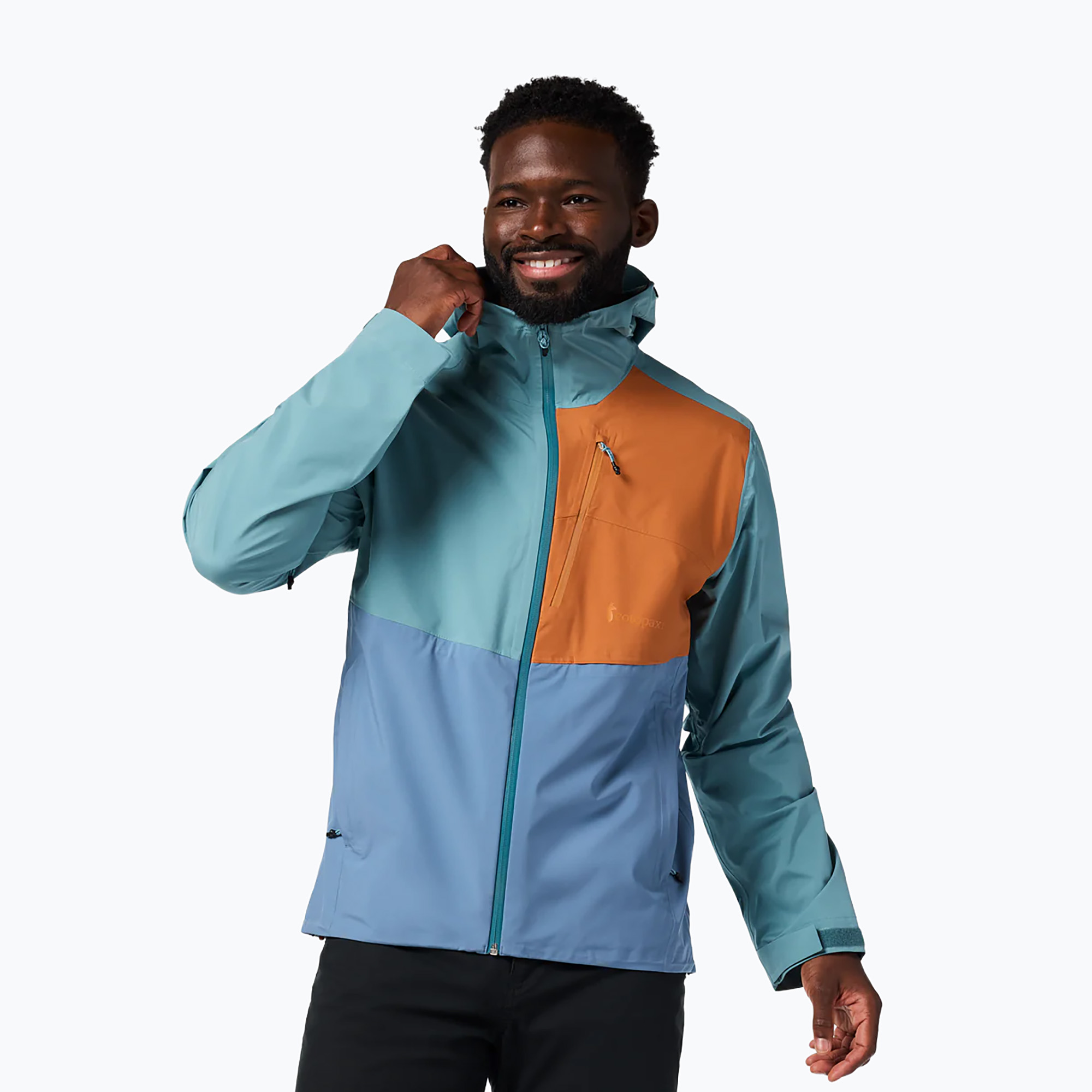 Kurtka softshell męska Cotopaxi Impermeo 3L Hooded Shell everglade and steel blue 