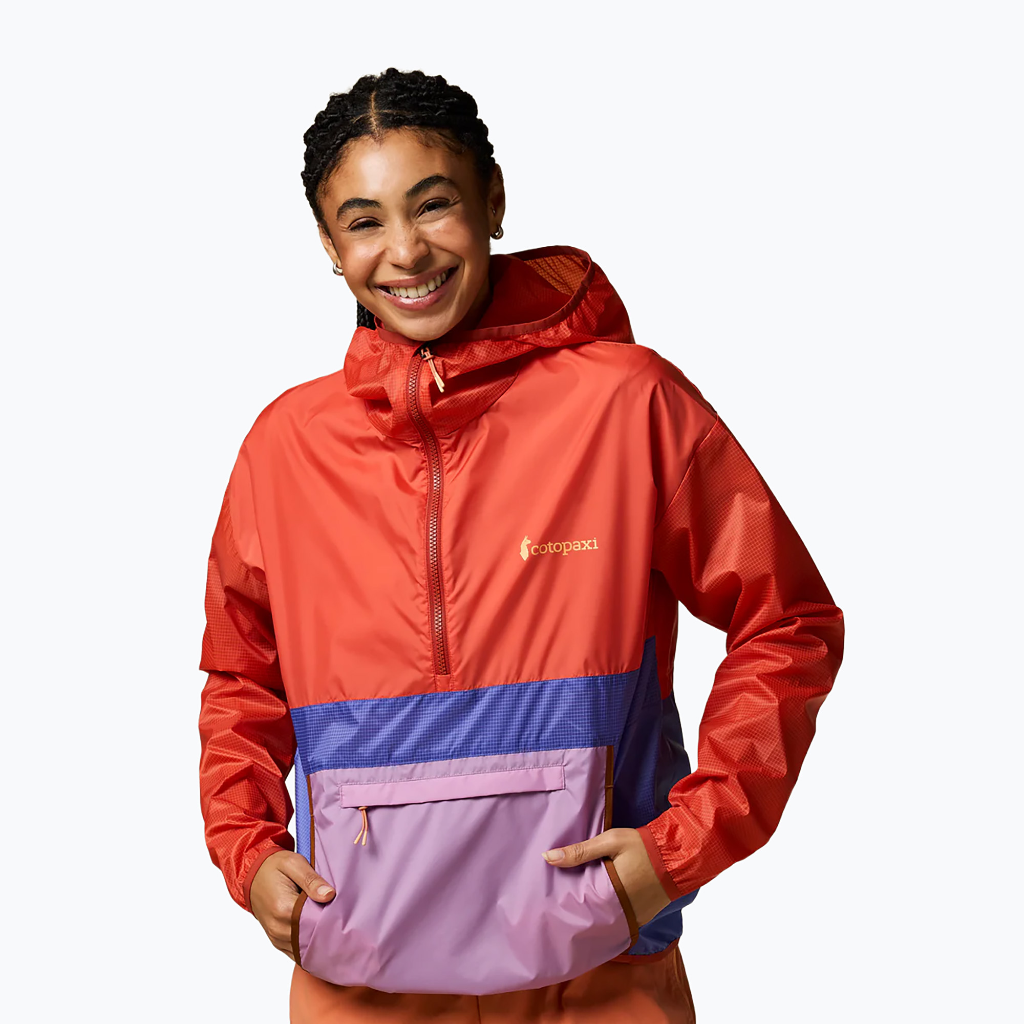 Kurtka przeciwwiatrowa damska Cotopaxi Teca Half-Zip Windbreaker smell the begonias 