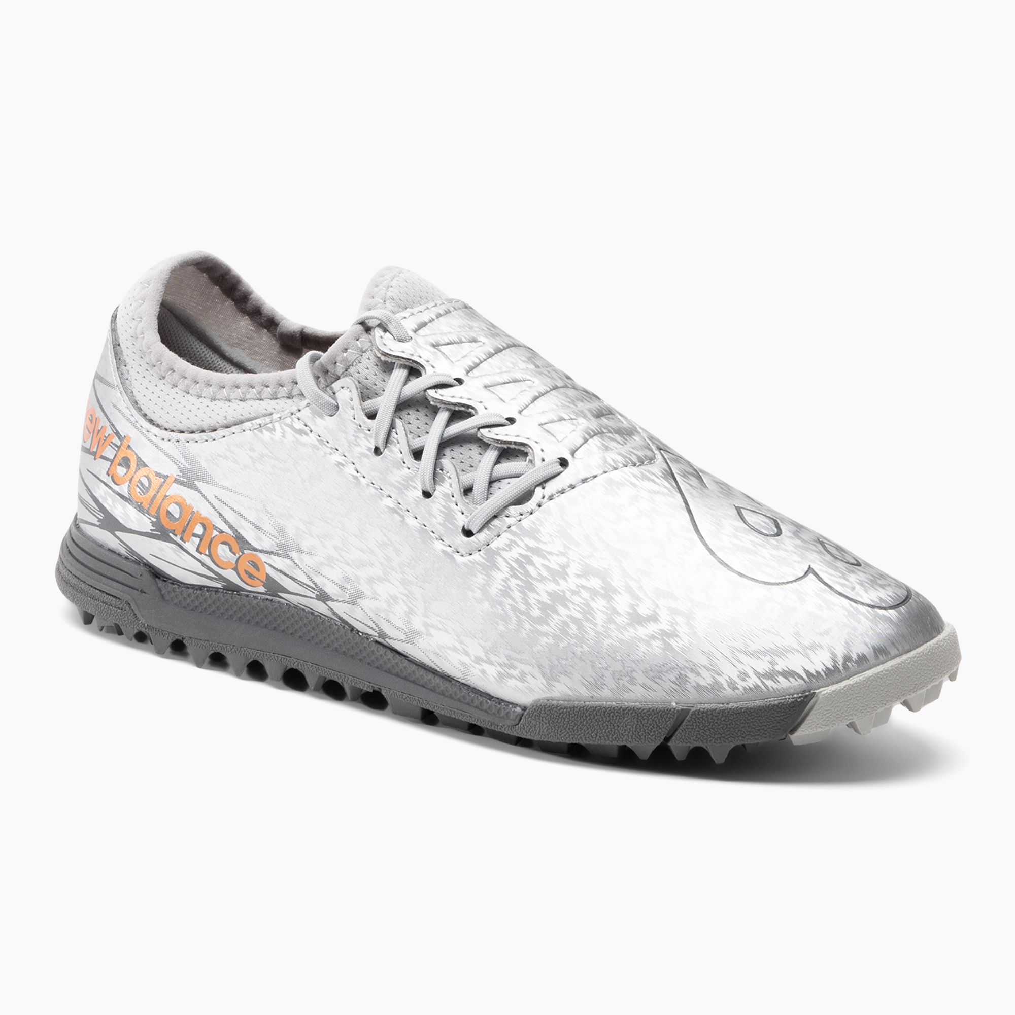Buty piłkarskie dziecięce New Balance Furon v7 Dispatch JNR TF silver 