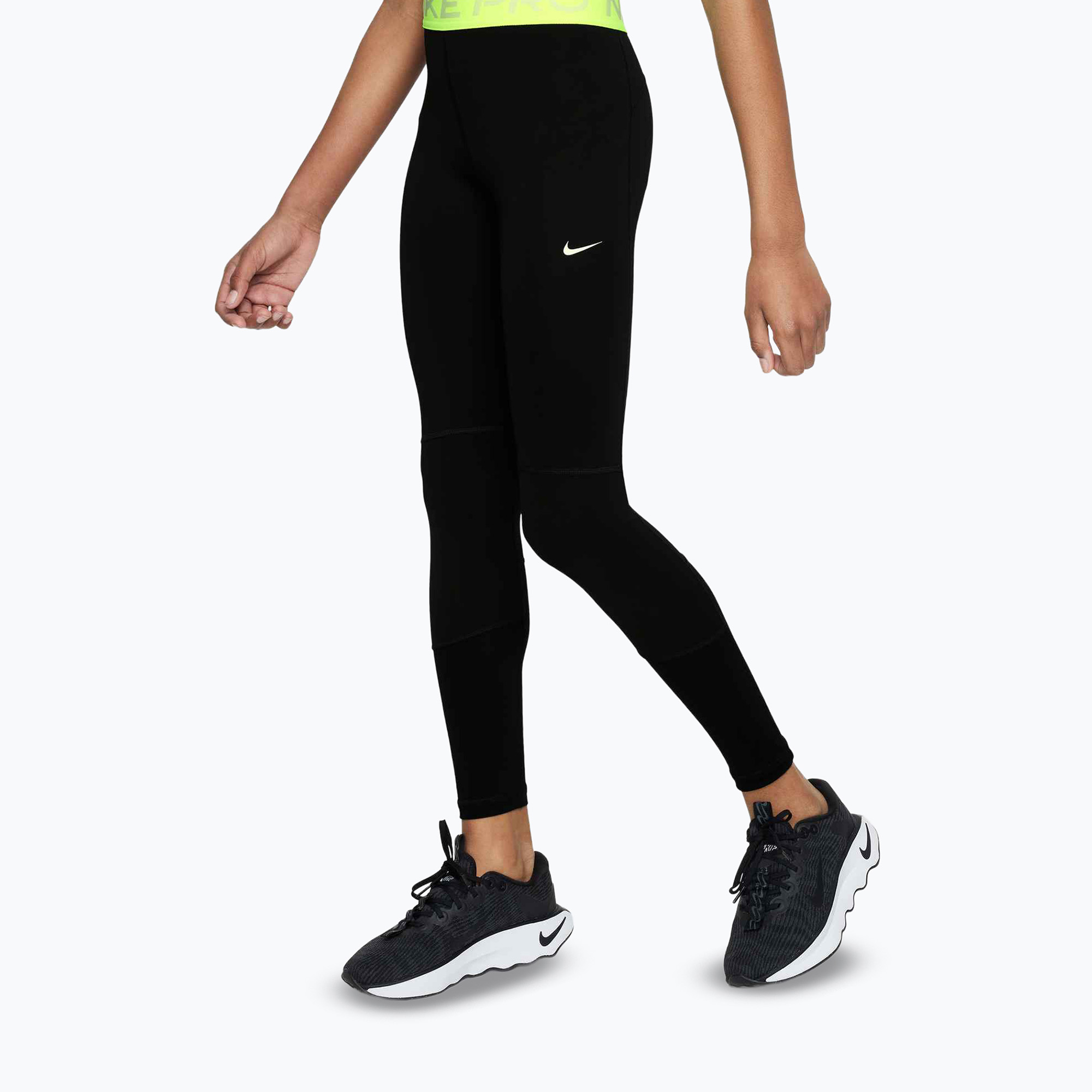 Legginsy dziecięce Nike Pro Dri-FIT comet black/volt/white 