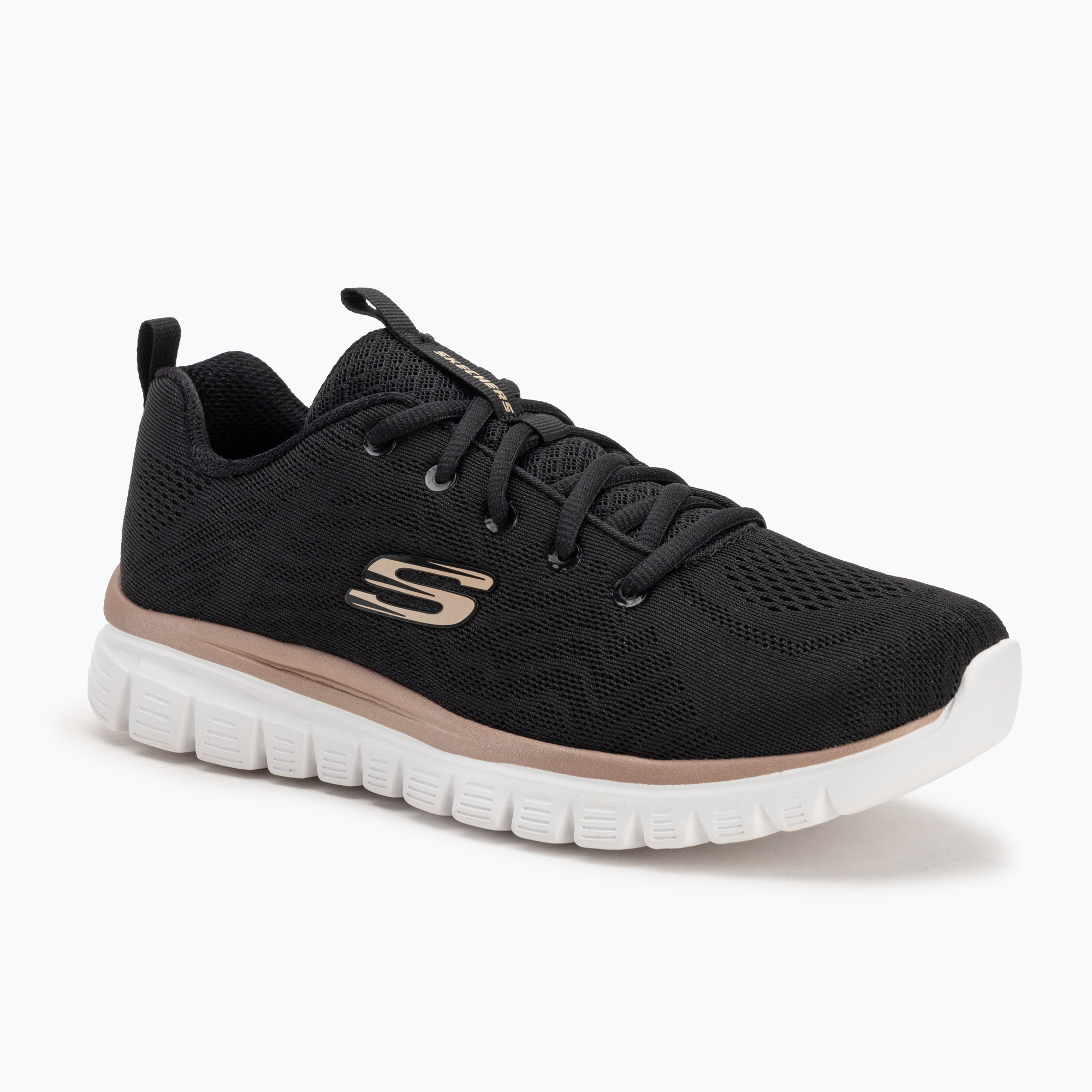 Buty damskie SKECHERS Graceful Get Connected black/golda 