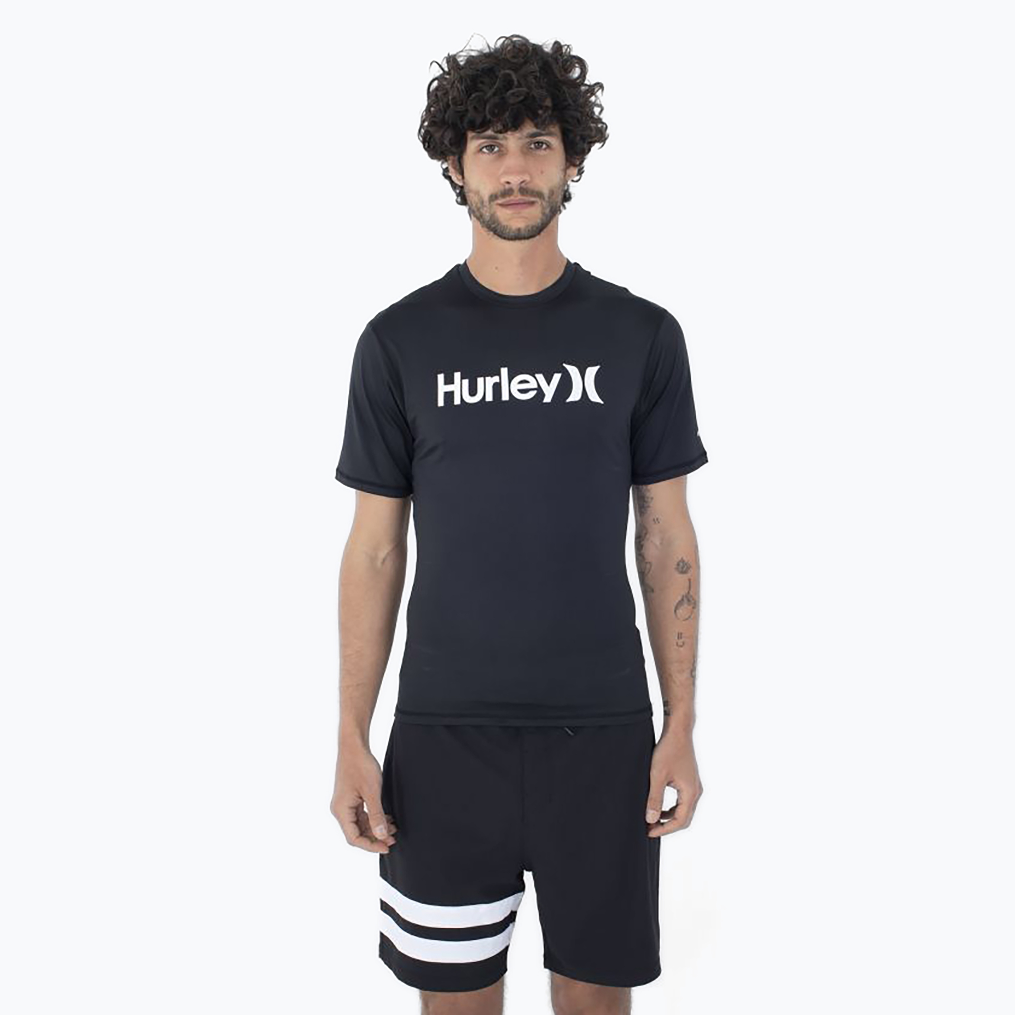 Hurley pánske tričko O&O Quickdry Rashguard black