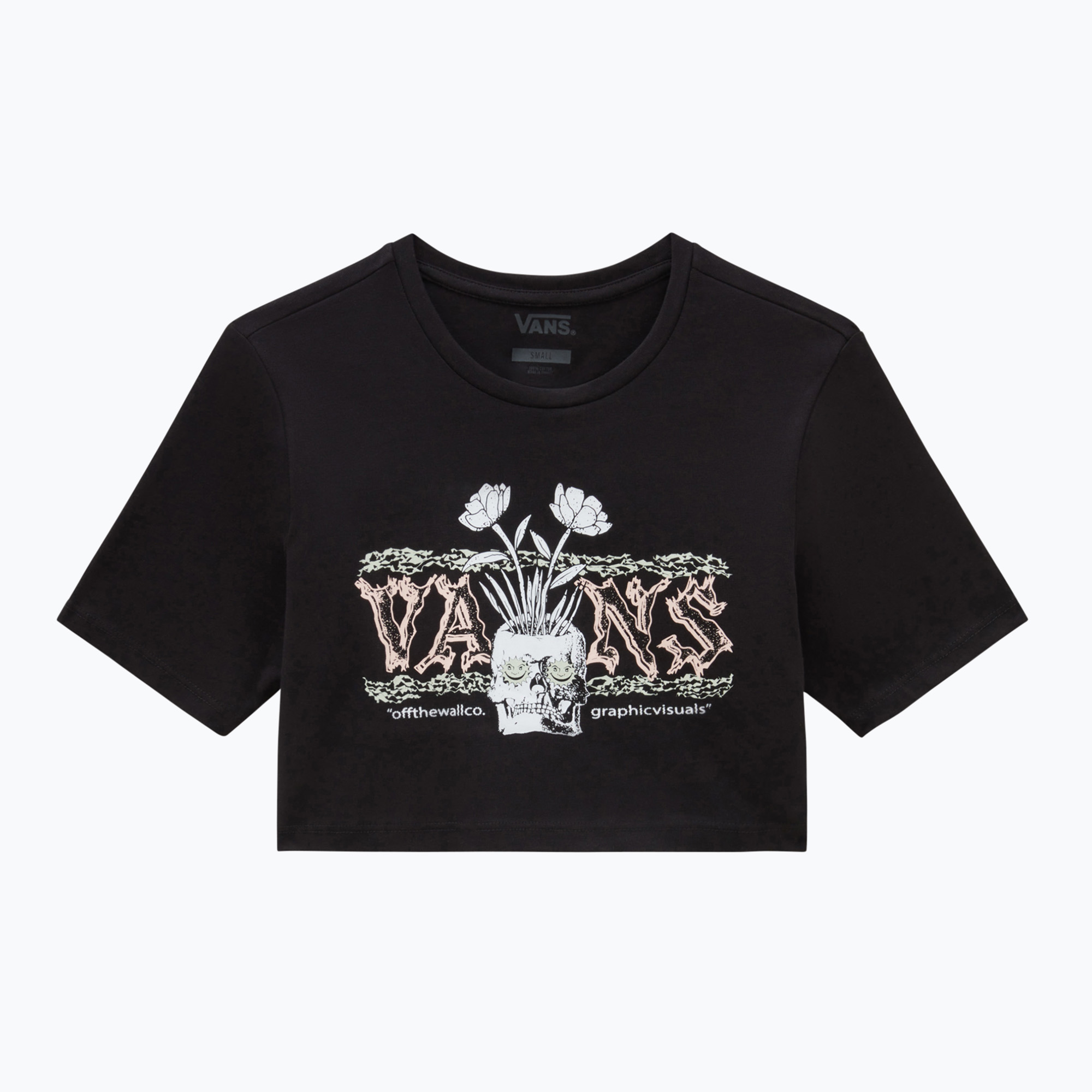 Koszulka damska Vans Growing Ideas Crew Crop Ii black 