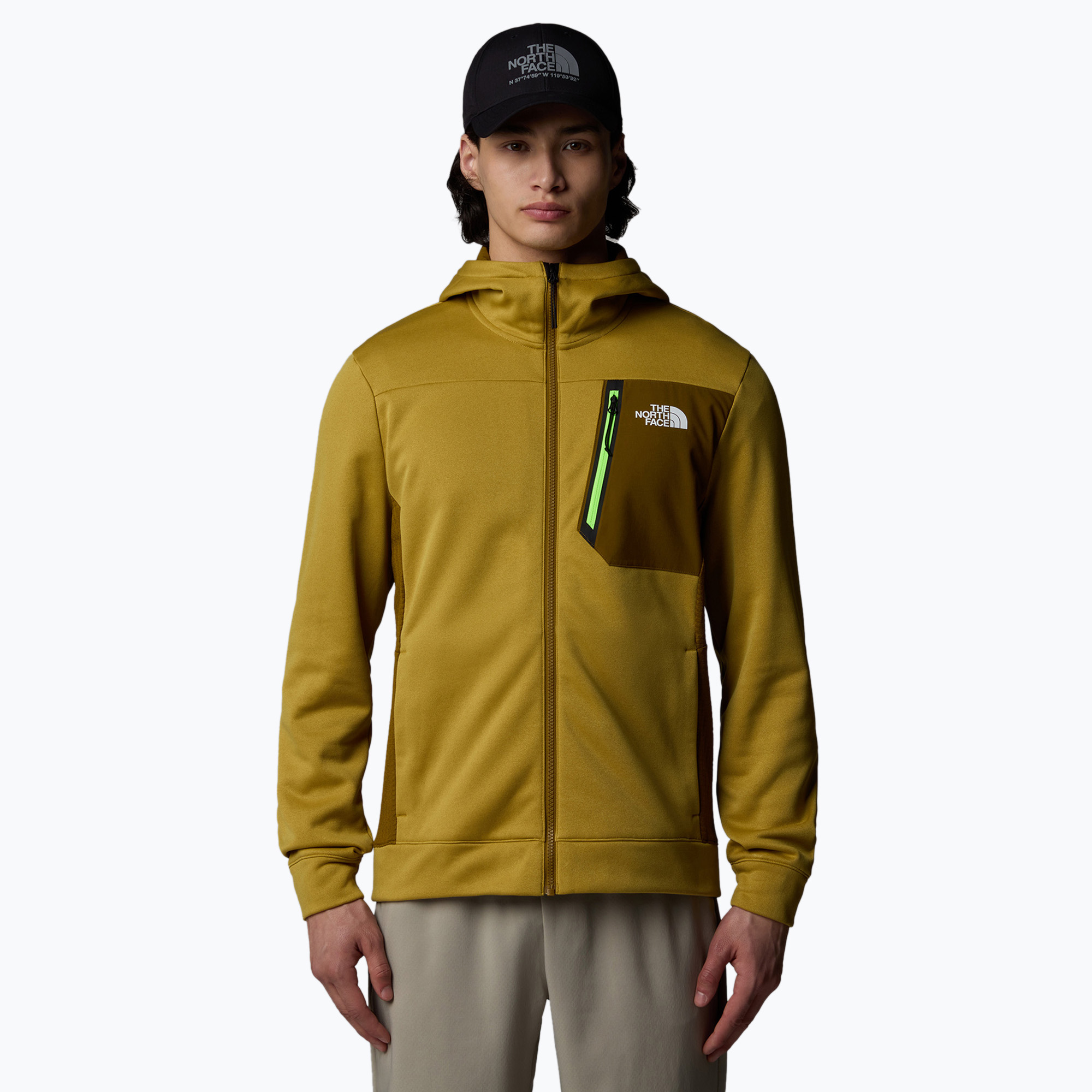 Bluza męska The North Face Mountain Athletics Full Zip Fleece amber green/ moss green 