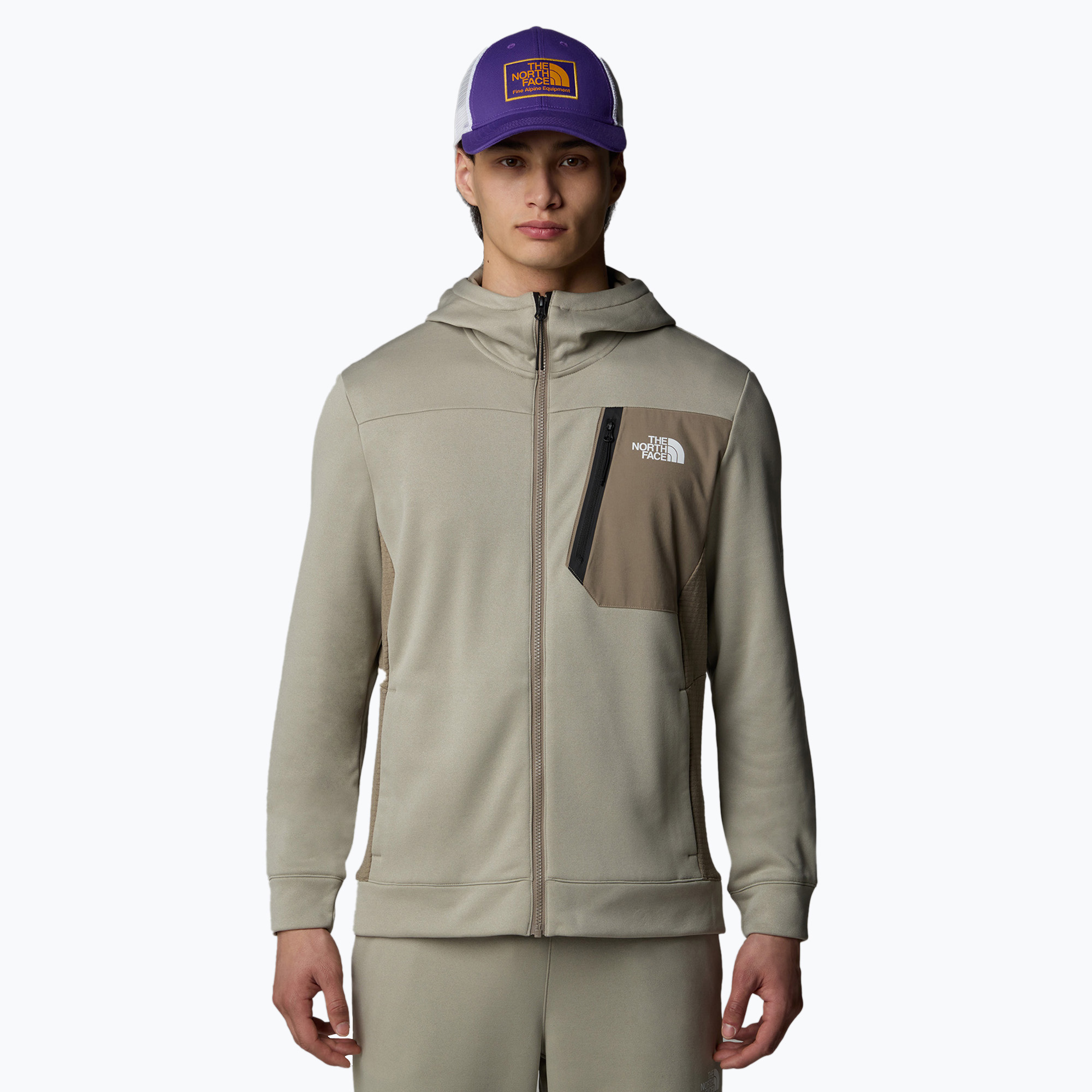 Bluza męska The North Face Mountain Athletics Full Zip Fleece clay grey/ cavern grey 