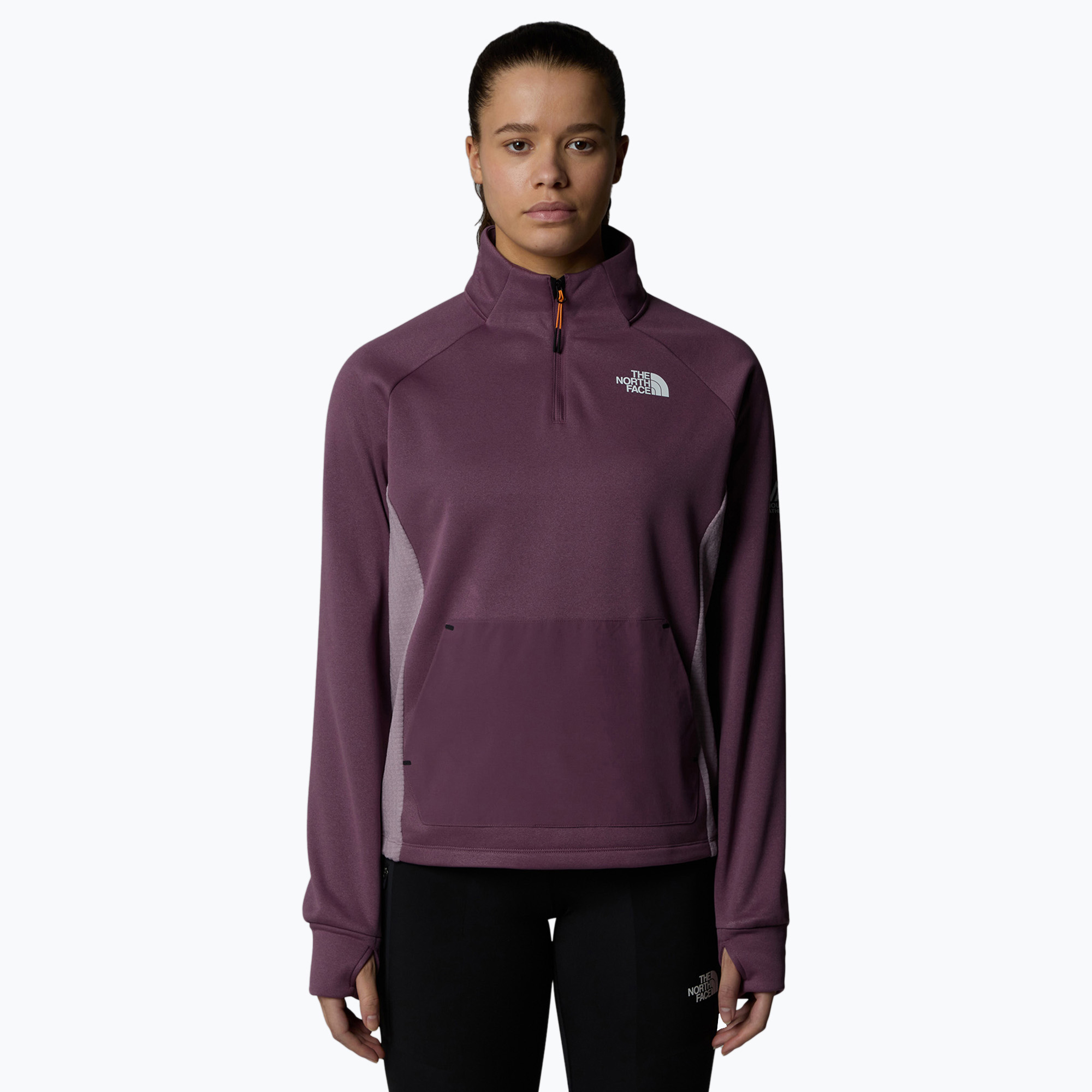 Felpa donna The North Face Mountain Athletics Fleece 1/4 Zip mezzanotte malva/viola gesso (XS) (Mountain Athletics Fleece 1/4 Zip NF0A893V6WO1002)