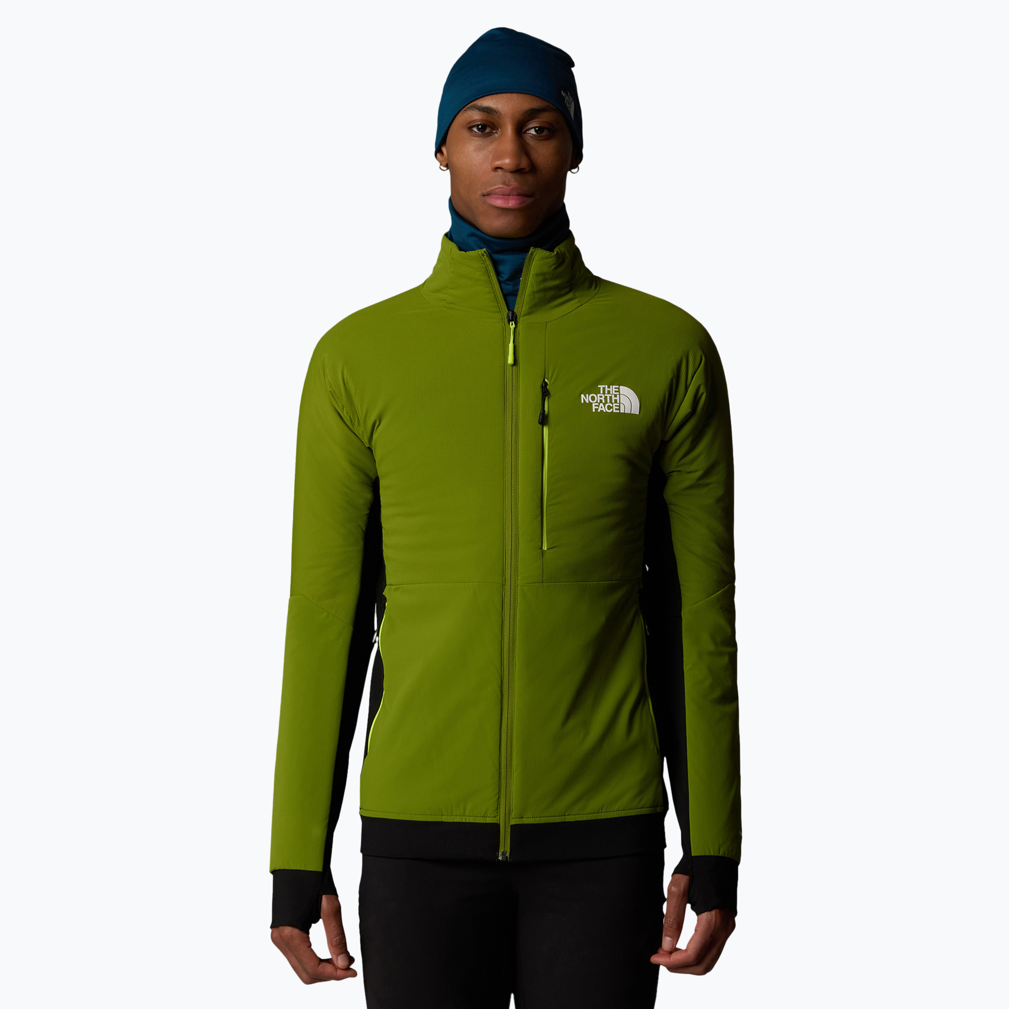 Kurtka hybrydowa męska The North Face Binntal Hybrid Ventrix oak green/black 