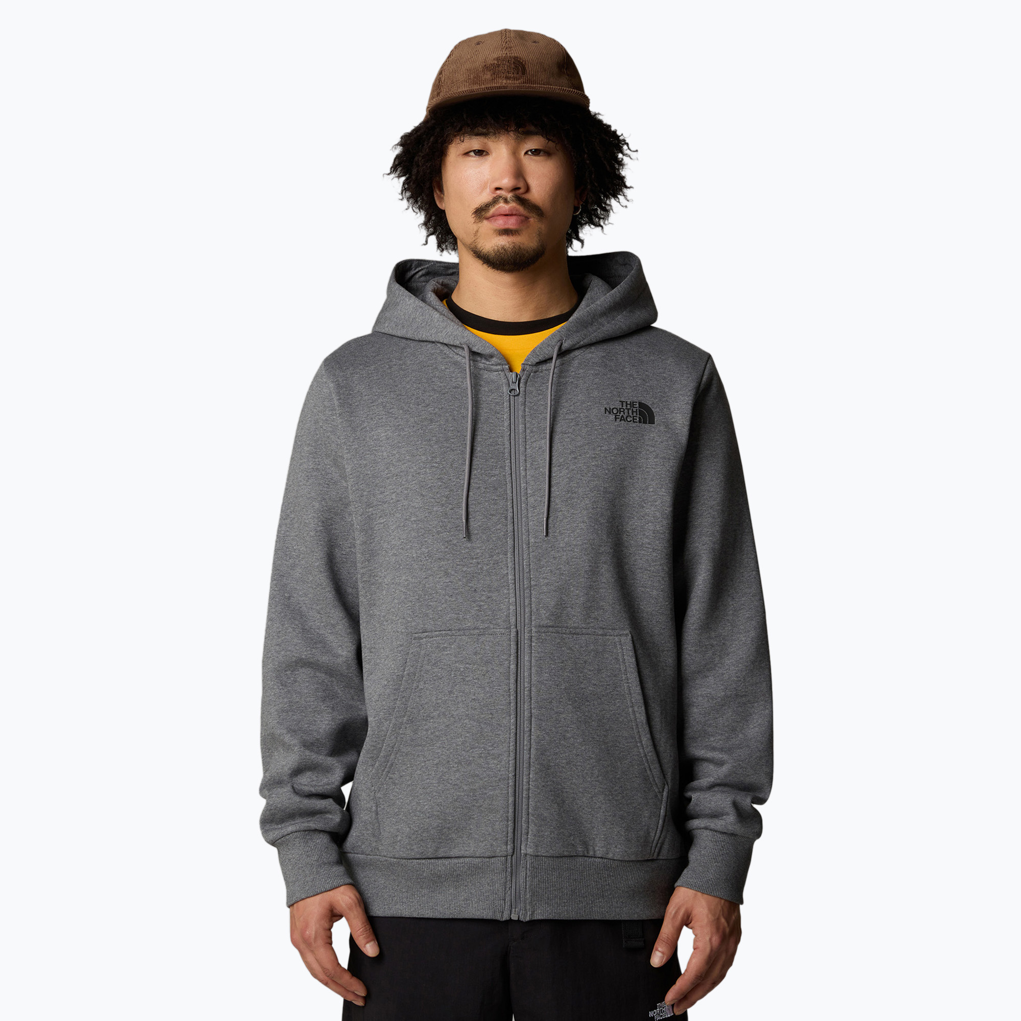 Felpa da uomo The North Face Simple Dome Full Zip Hoodie grigio medio heather (S) (Simple Dome Full Zip Hoodie NF0A89FDDYY1)