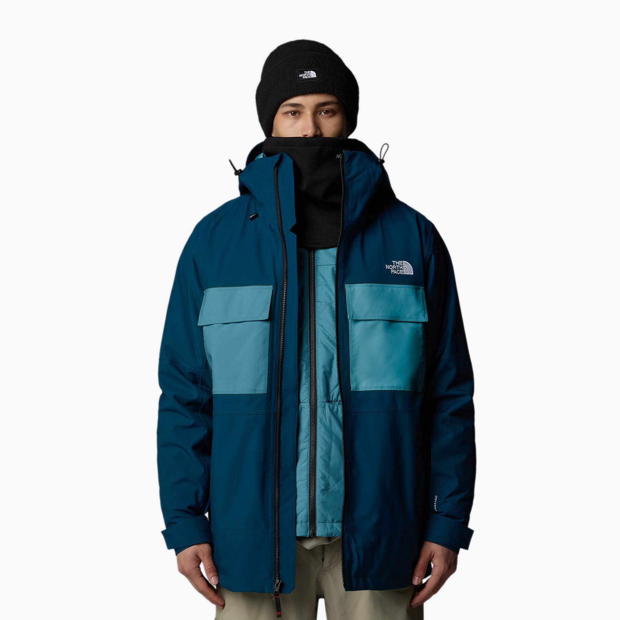 Giacca da snowboard da uomo The North Face Fourbarrel Triclimate blu notte/alga (XXL) (Fourbarrel Triclimate NF0A7WYF4OJ1)