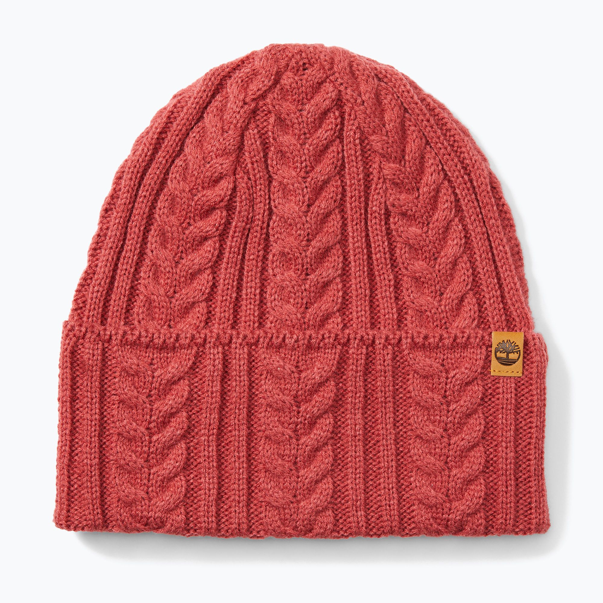 Dámska zimná čiapka Timberland Cable Beanie garnet rose (Cable Beanie TB0A2P42EFT1)