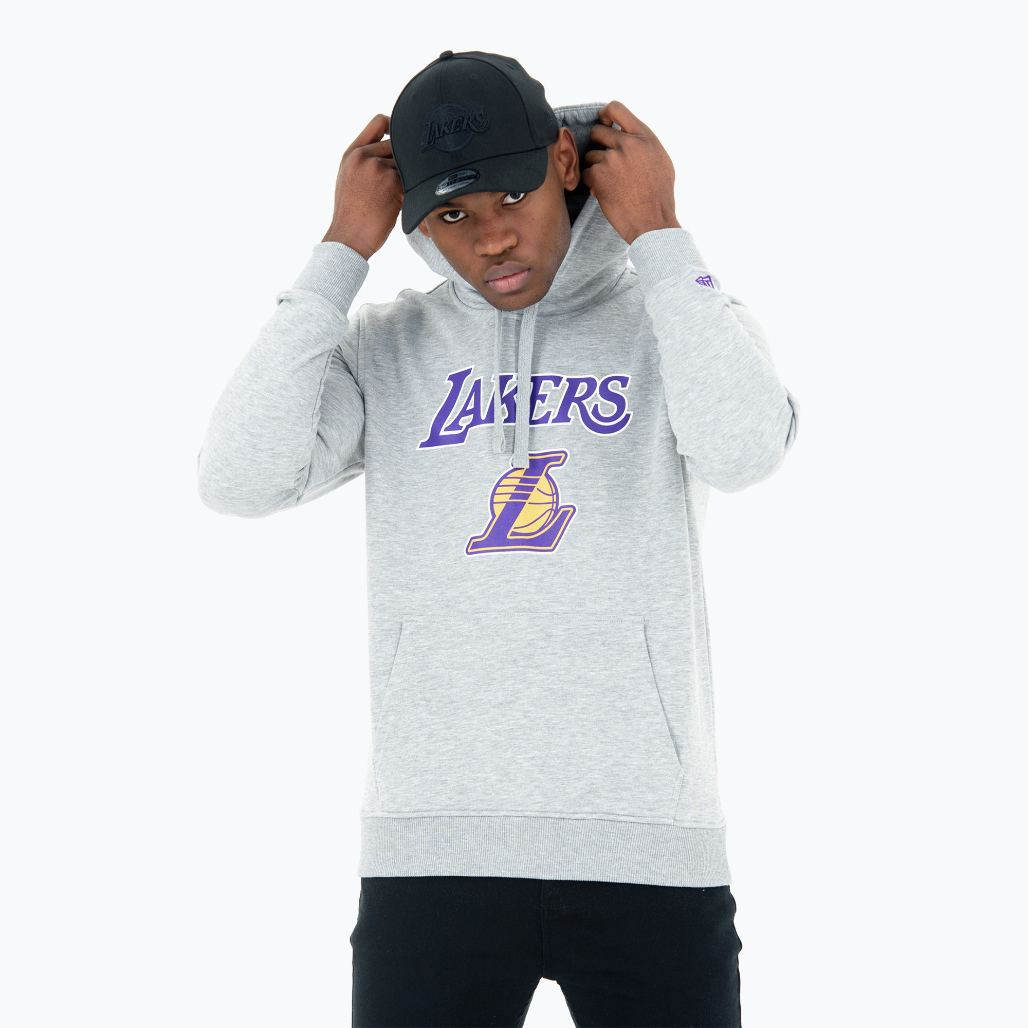 Bluza męska New Era NBA Regular Hoody Los Angeles Lakers grey med 