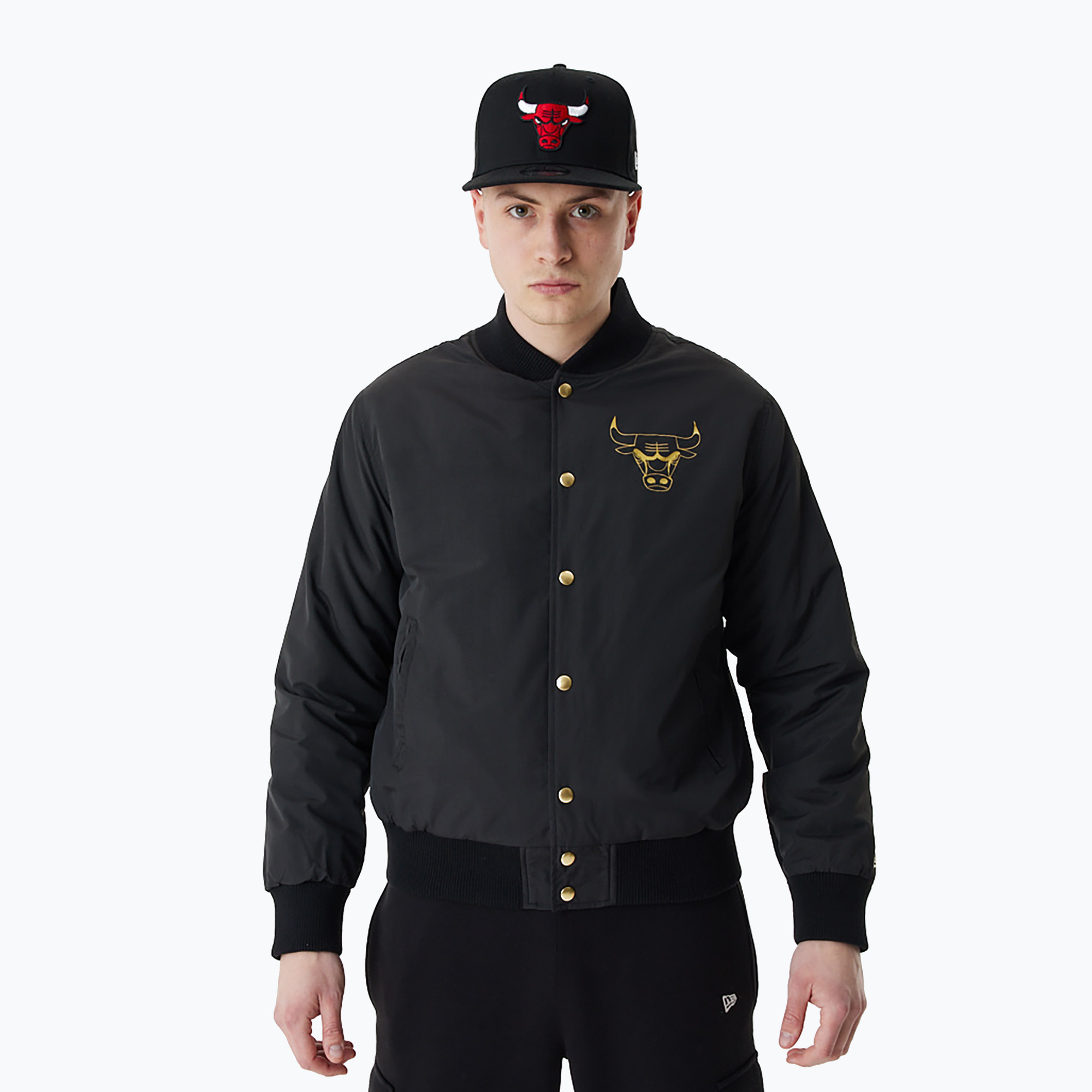 Kurtka męska New Era NBA Script BP Bomber Chicago Bulls black 