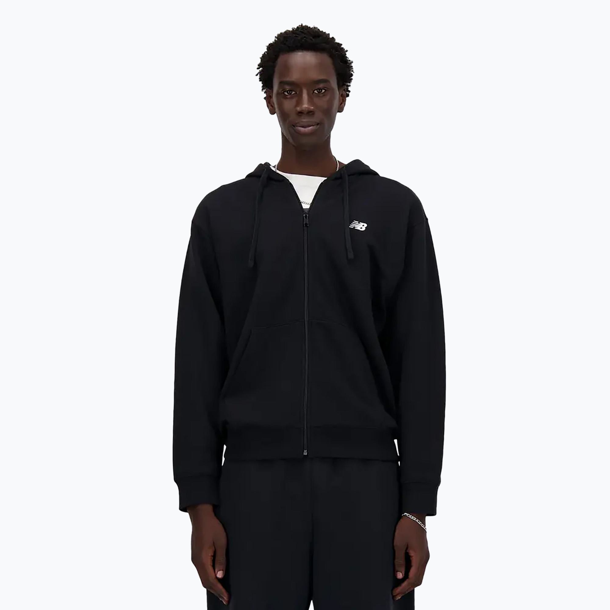 Bluza męska New Balance Stacked Logo French black 
