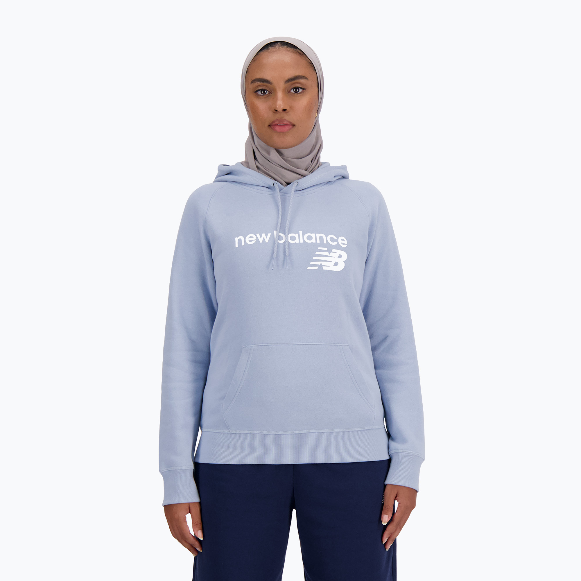 Felpa con cappuccio New Balance Core Fleece Donna, viola chiaro (M) (Core Fleece Hoodie WT03810.LAY)