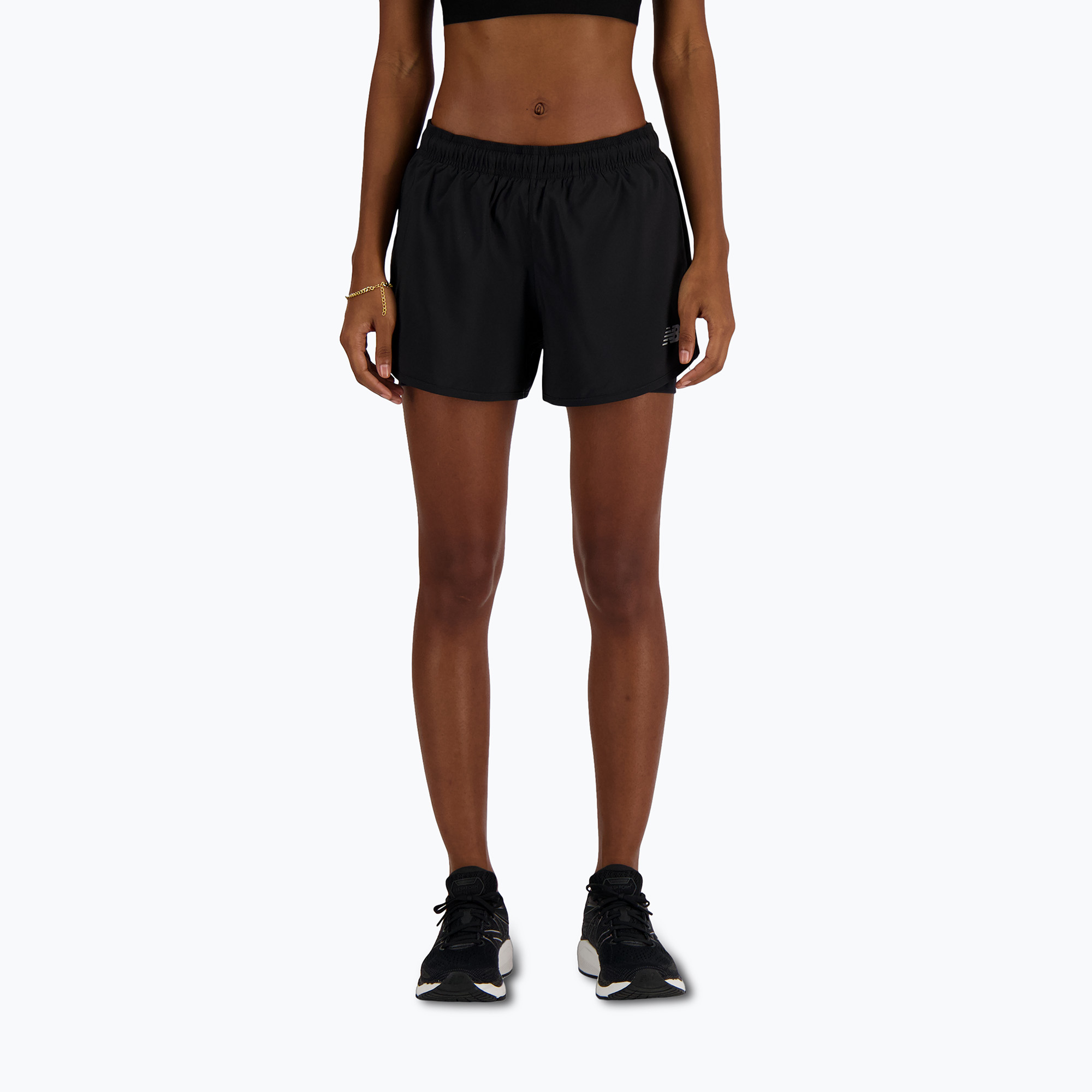 Women's New Balance Sport Essentials 2IN1 running shorts black (XS)