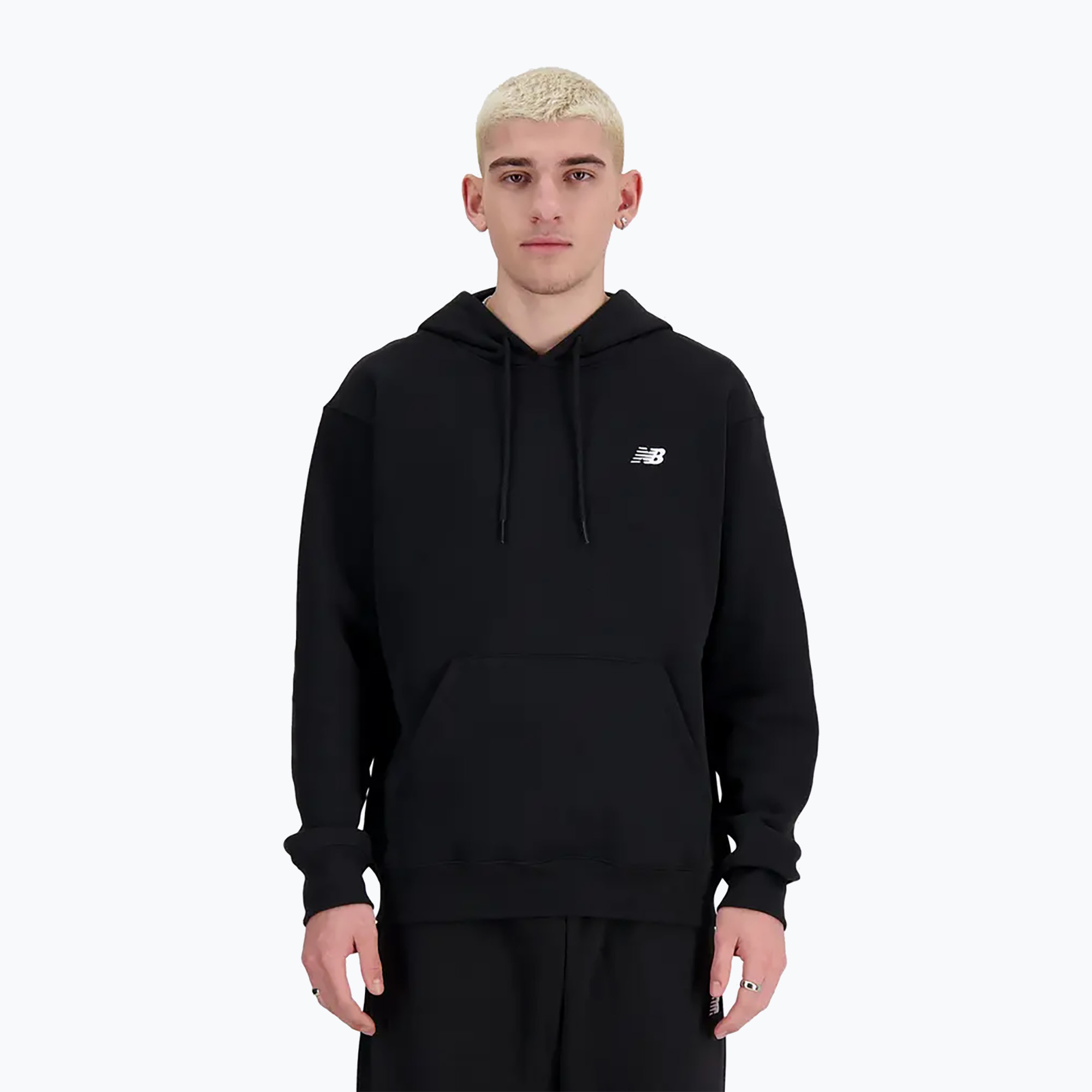 Bluza męska New Balance Small Logo French Terry Hoodie black 