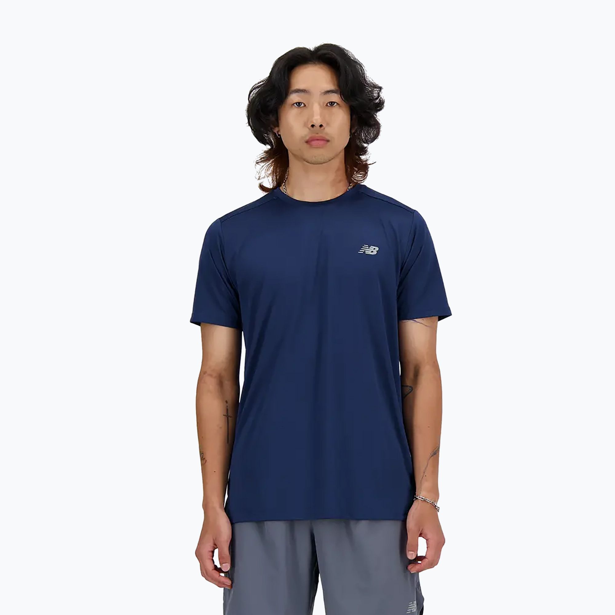 Koszulka męska New Balance Run SS navy 