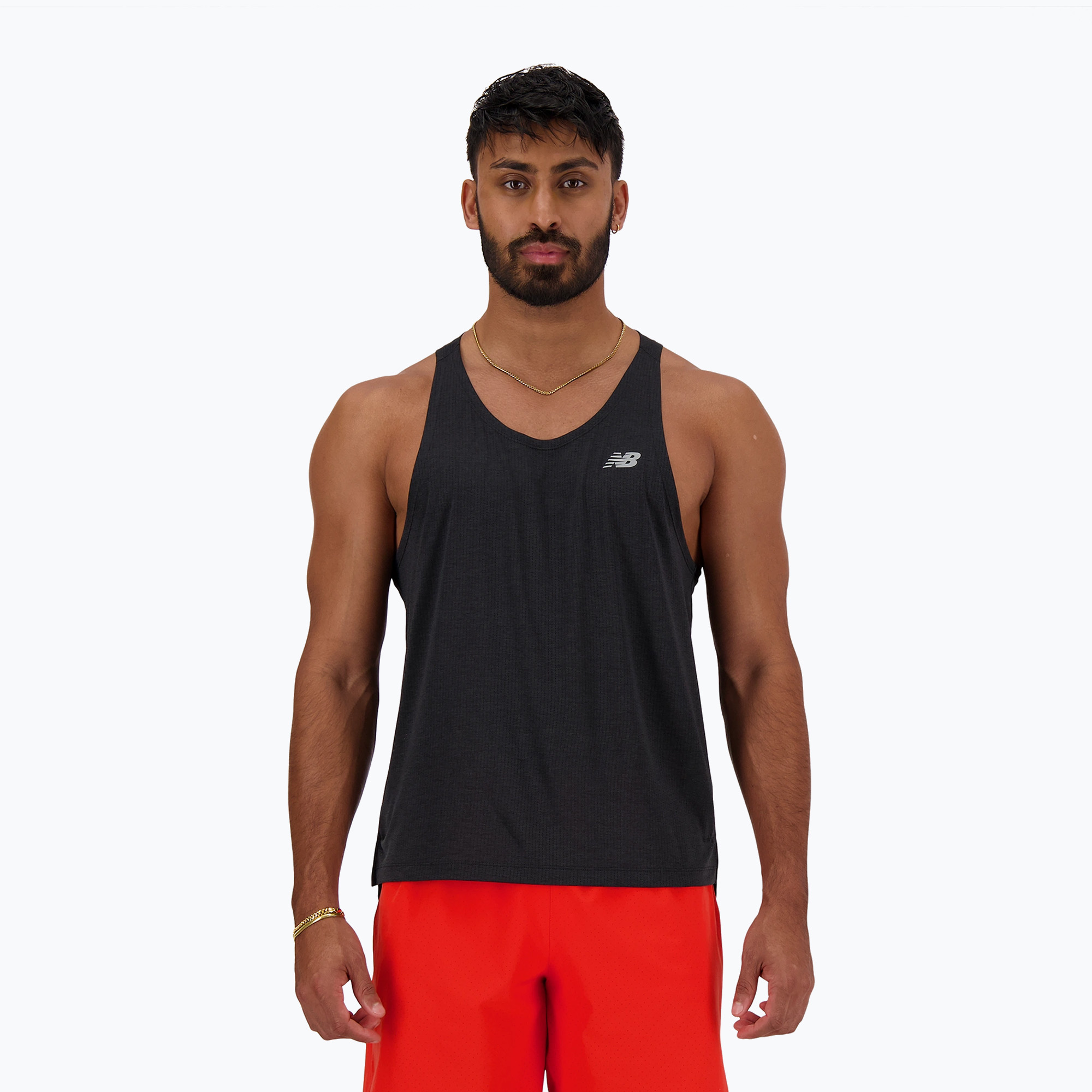 Koszulka męska New Balance Singlet Athletics black 