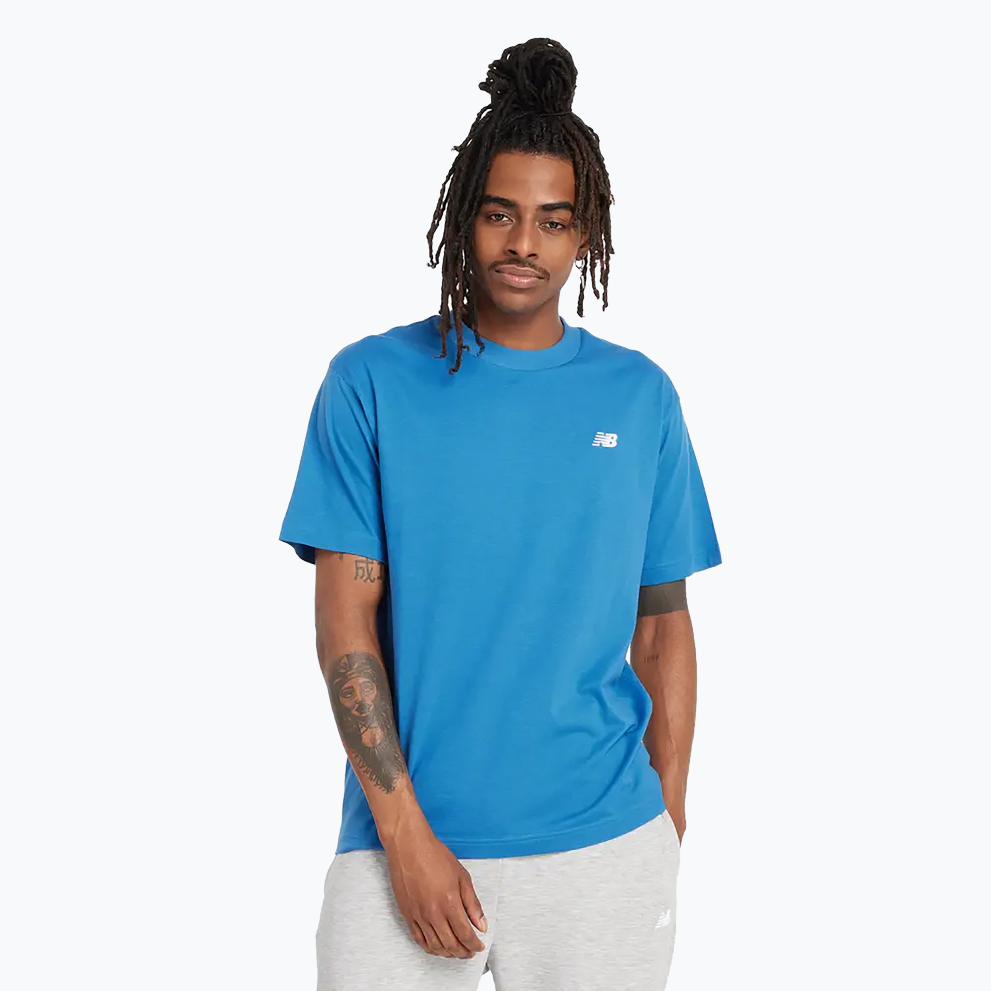 Pánske tričko New Balance Small Logo blue agate (Small Logo SS MT41509BEU)
