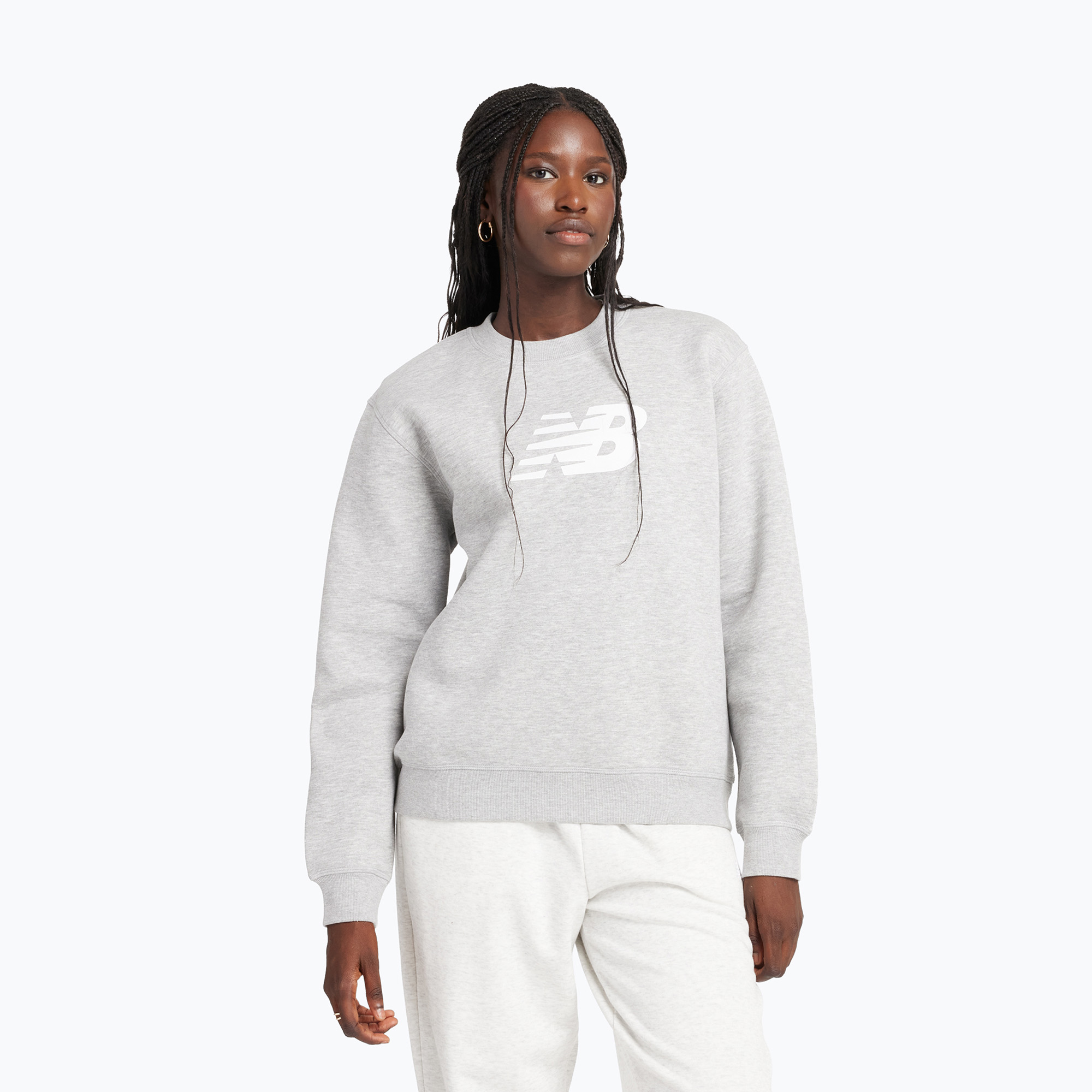 Bluza damska New Balance Sport Fleece Logo Crew athletic grey | WYSYŁKA W 24H | 30 DNI NA ZWROT