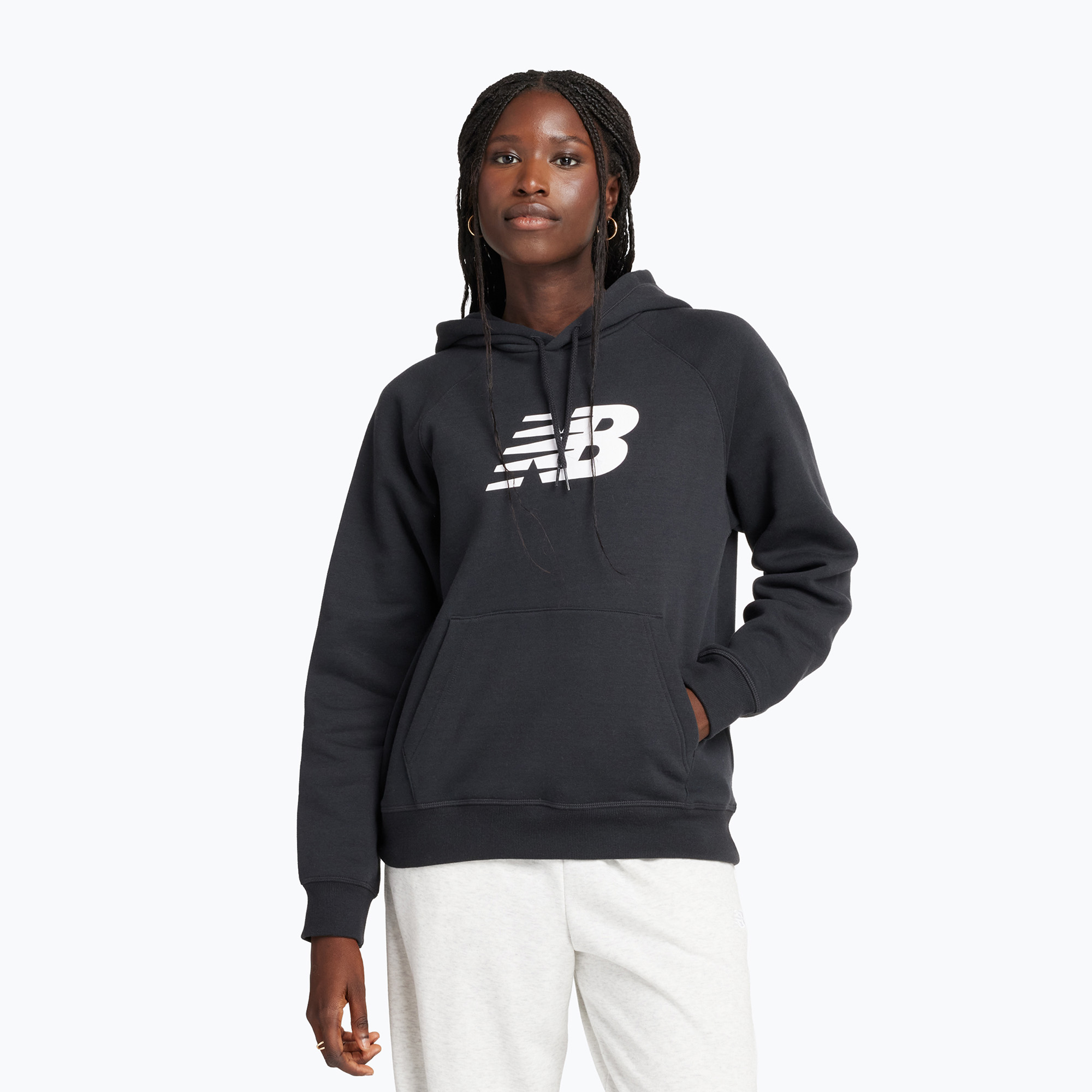 Bluza damska New Balance Fleece Hoodie black | WYSYŁKA W 24H | 30 DNI NA ZWROT