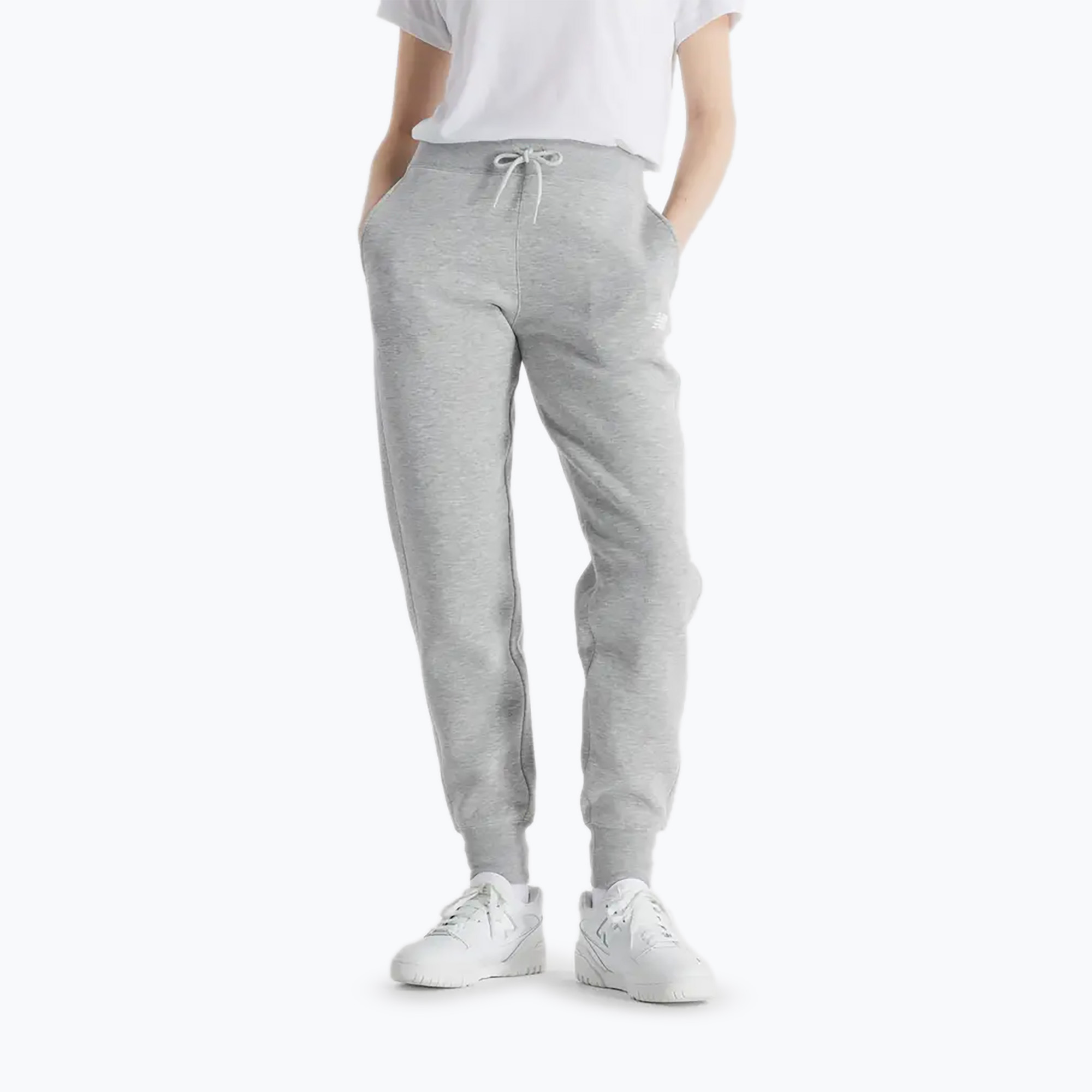 Spodnie damskie New Balance Fleece Jogger athletic grey 