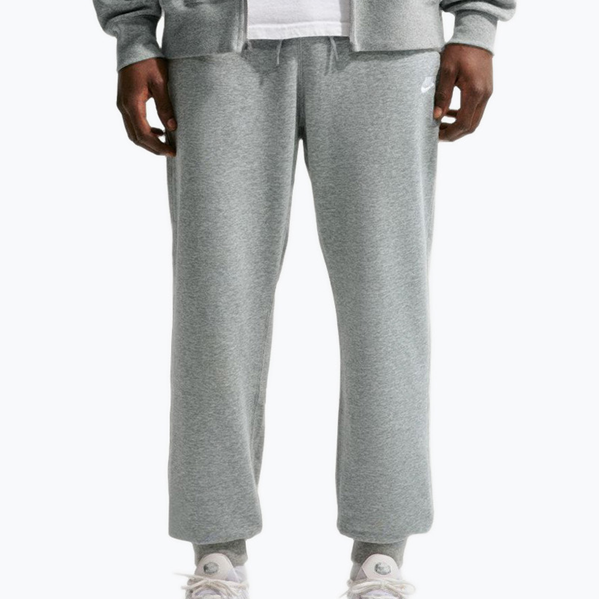 Pánske nohavice Nike Club French Terry Joggers dark grey heather/light smoke grey/white (Club French Terry Joggers FN3801-063)