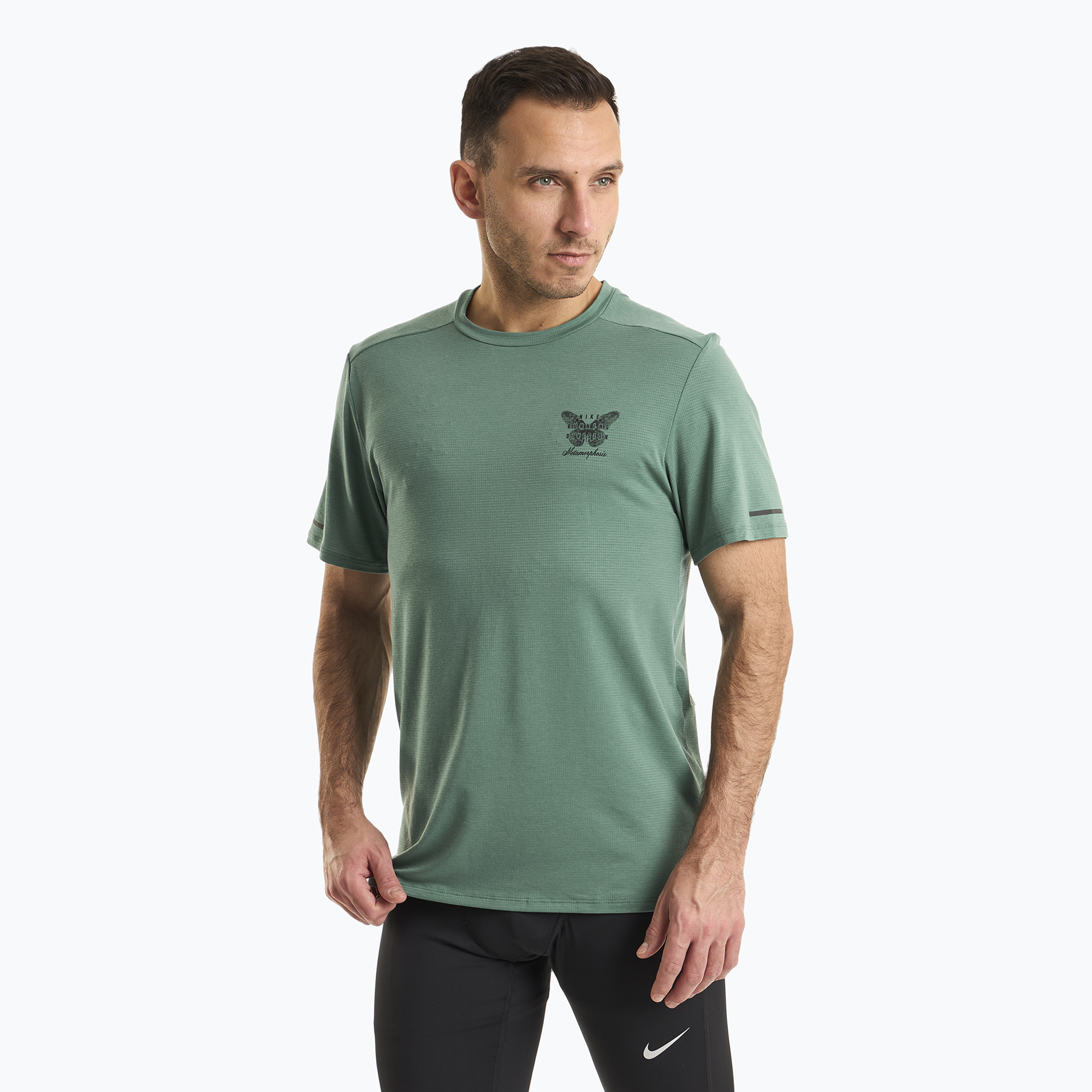 Koszulka do biegania męska Nike Dri-Fit Rise 365 Running Division bicoastal/barely green/black
