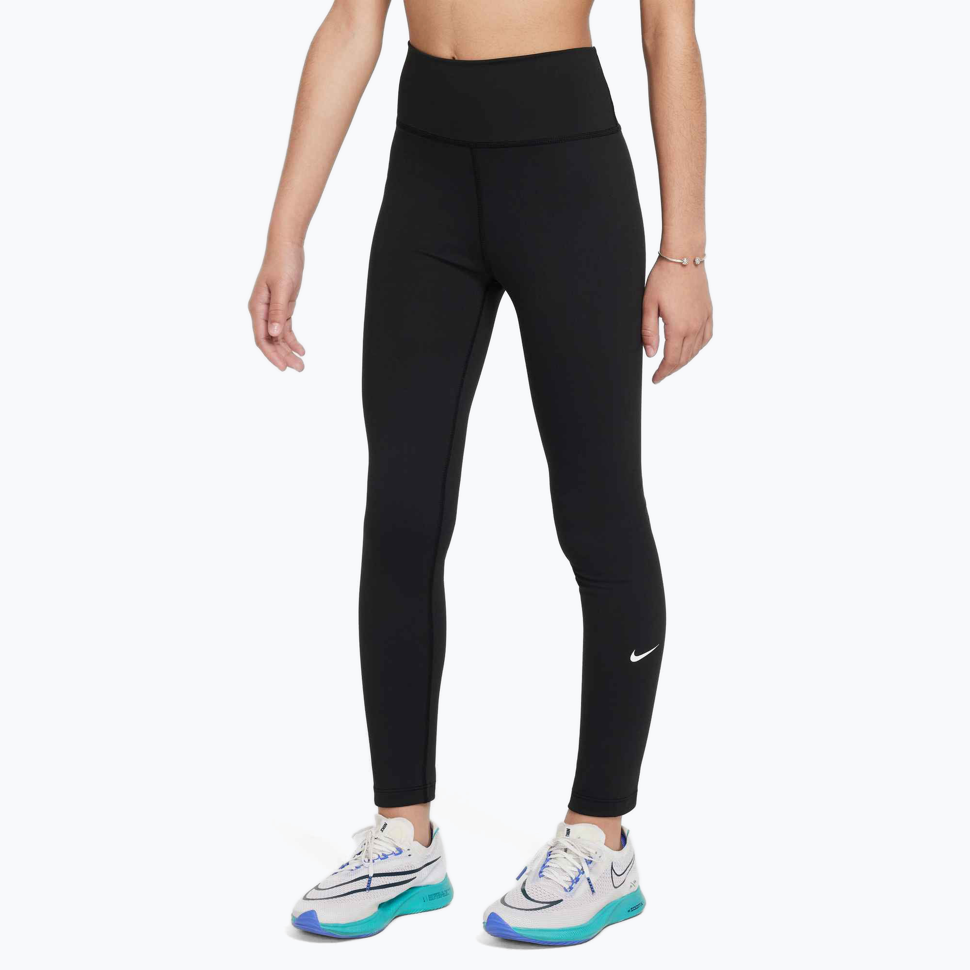 Legginsy dziecięce Nike One Dri-Fit High-Waisted black/white 