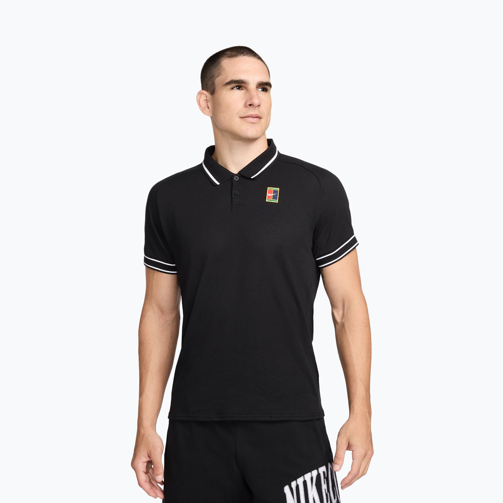 Мъжка тенис-поло блуза Nike Court Heritage Polo black/white