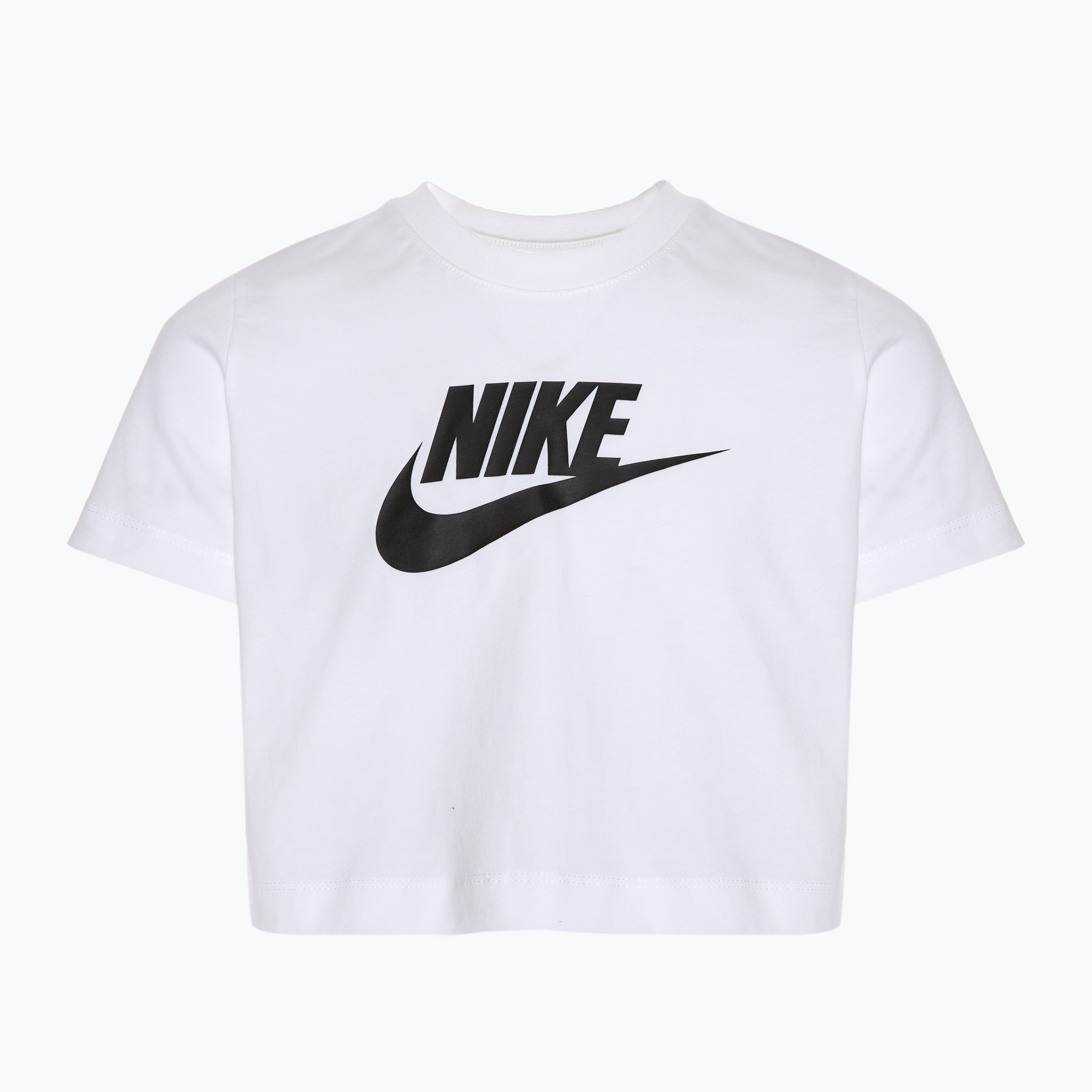 Detské tričko Nike Sportswear Orezané biele (Sportswear Cropped FZ5548-100)
