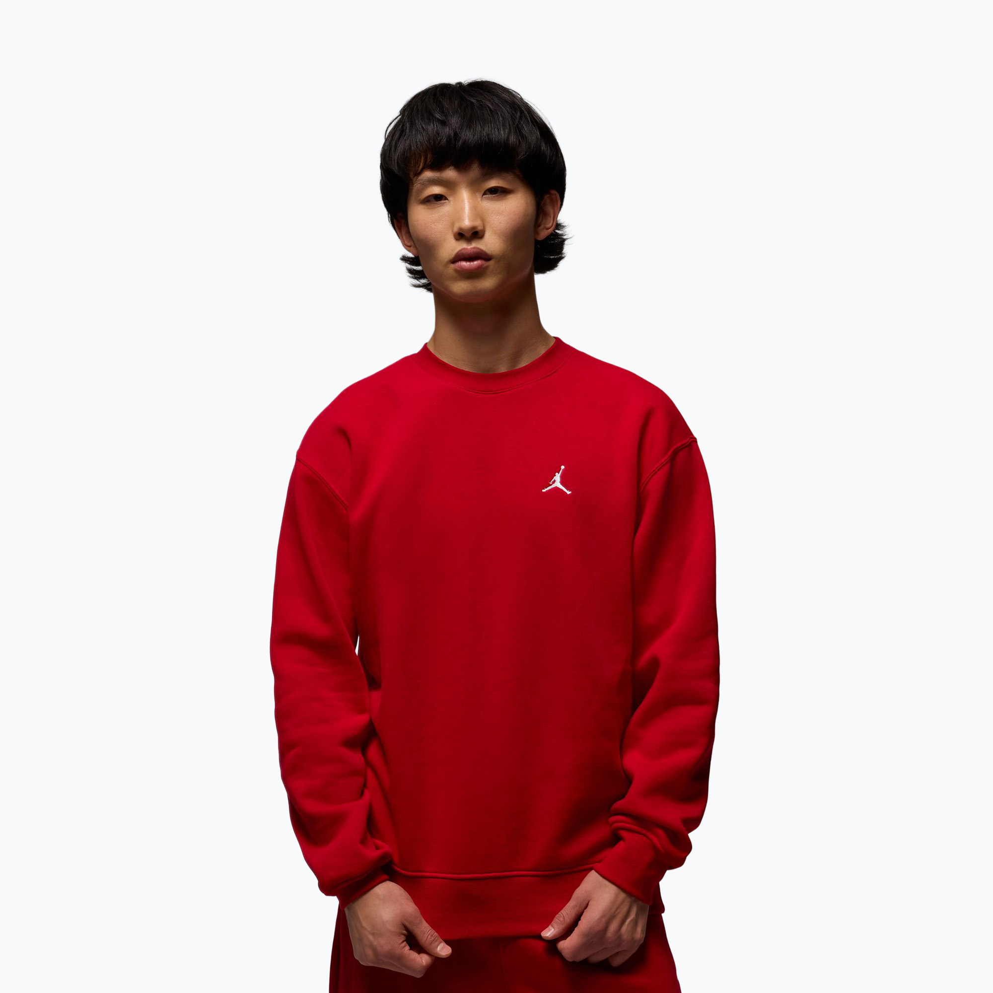 Мъжки суичър Nike Jordan Brooklyn Fleece Crew gym red/white