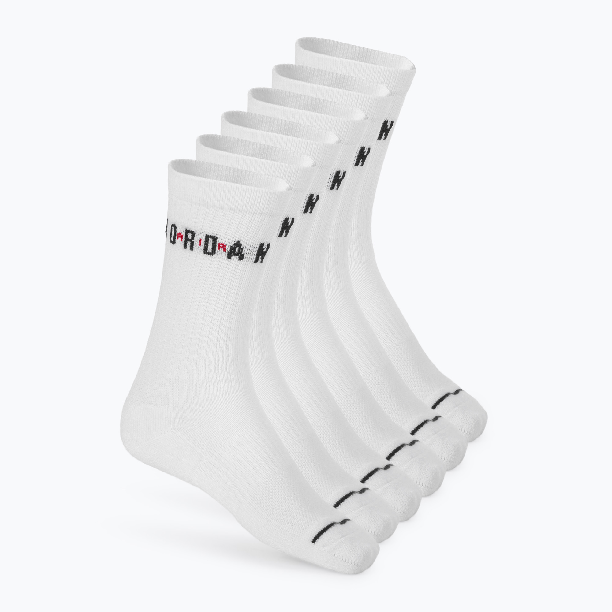 Skarpety  Jordan Everyday Crew 6 par white/gym red/black 