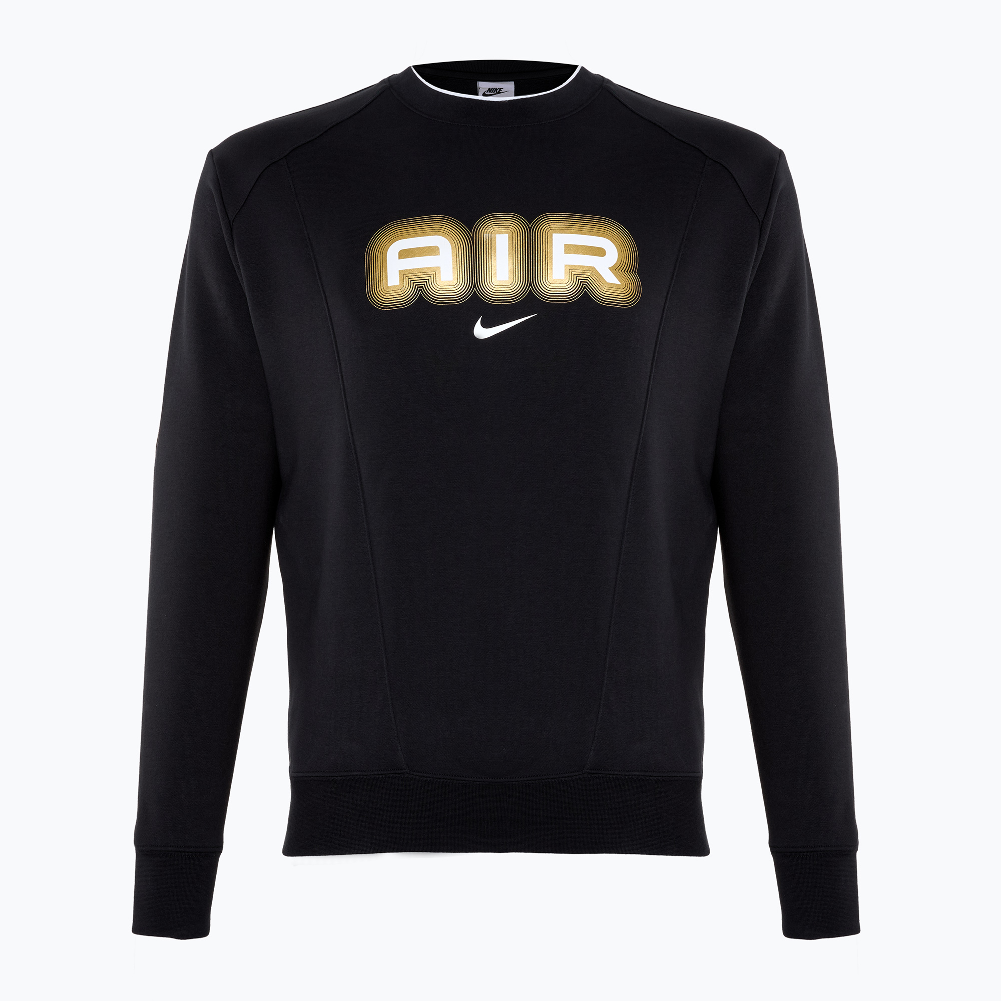 Bluza męska Nike Sportstwear Air Crew-Neck black/metallic gold 