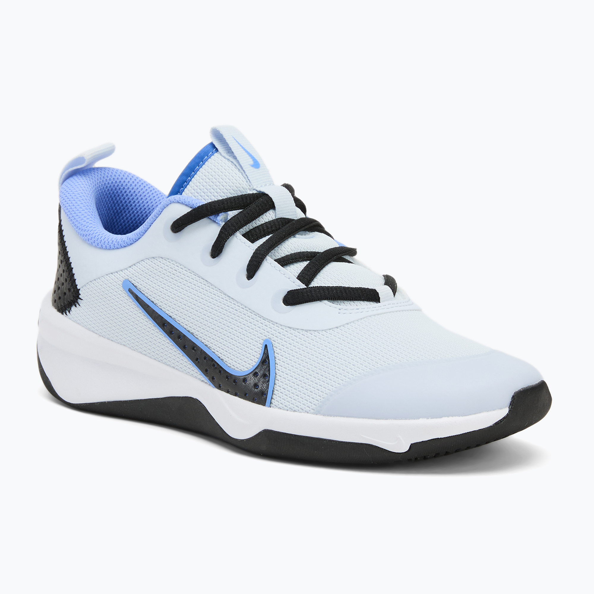 Buty dziecięce Nike Omni Multi-Court football grey/black/astronomy blue/royal pulse 