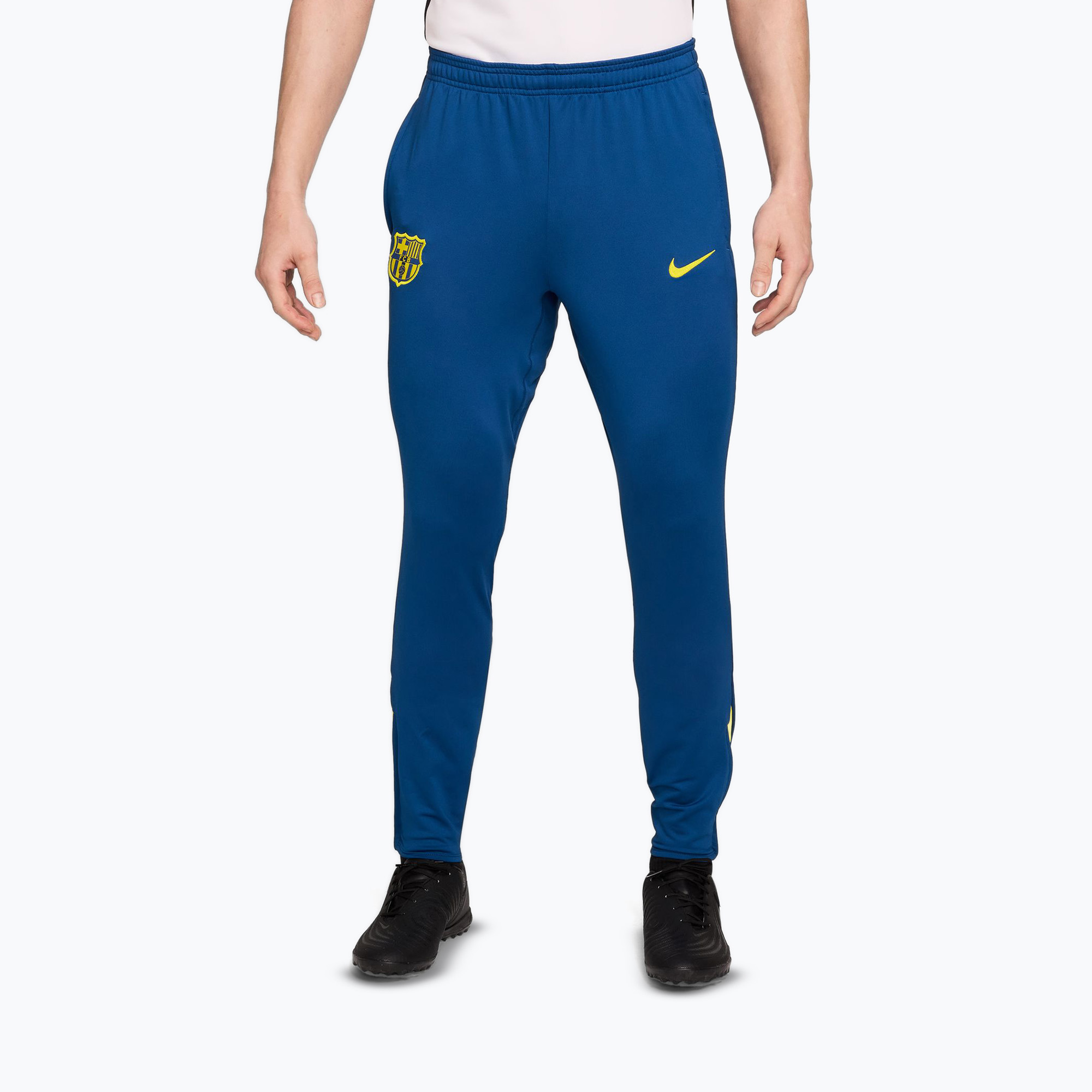 Spodnie piłkarskie męskie Nike FC Barcelona Strike SE gym blue/opti yellow 