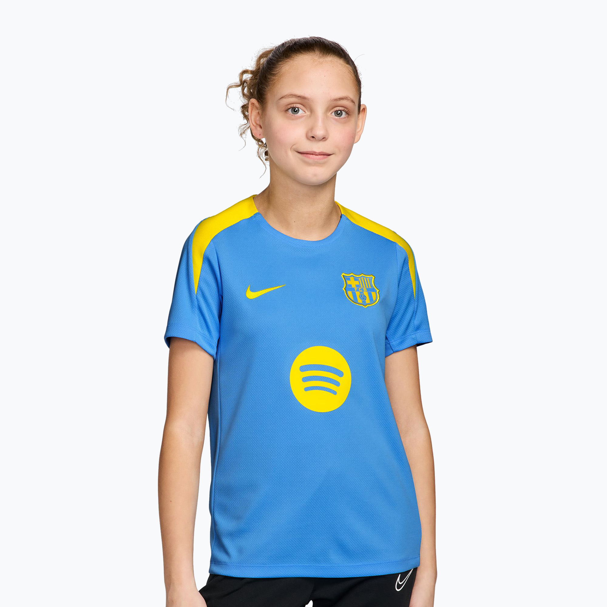 Детска футболна тениска Nike FC Barcelona Strike SE university blue/opti yellow