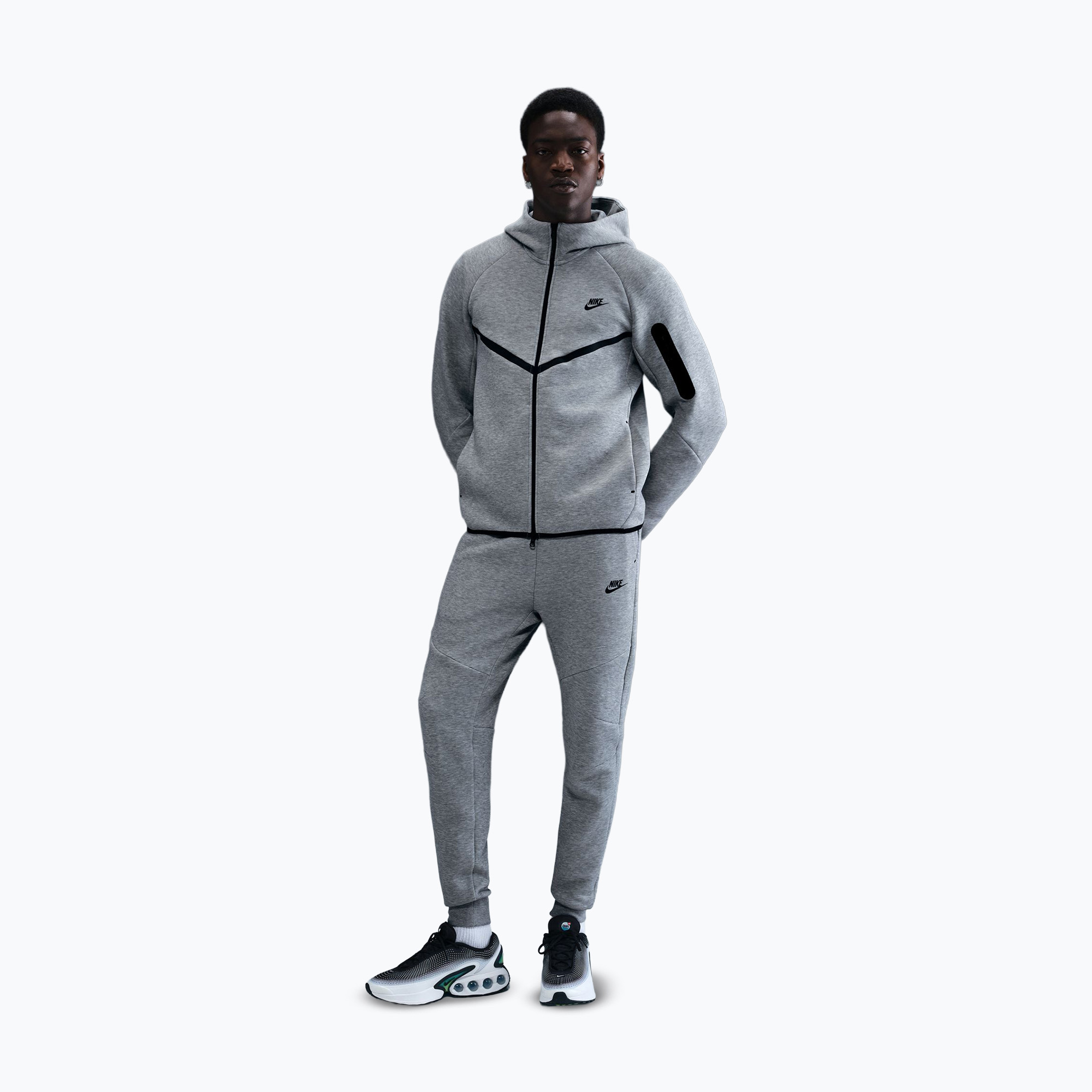 Bluza męska Nike Tech Windrunner Full Zip cave dark grey heather/black 