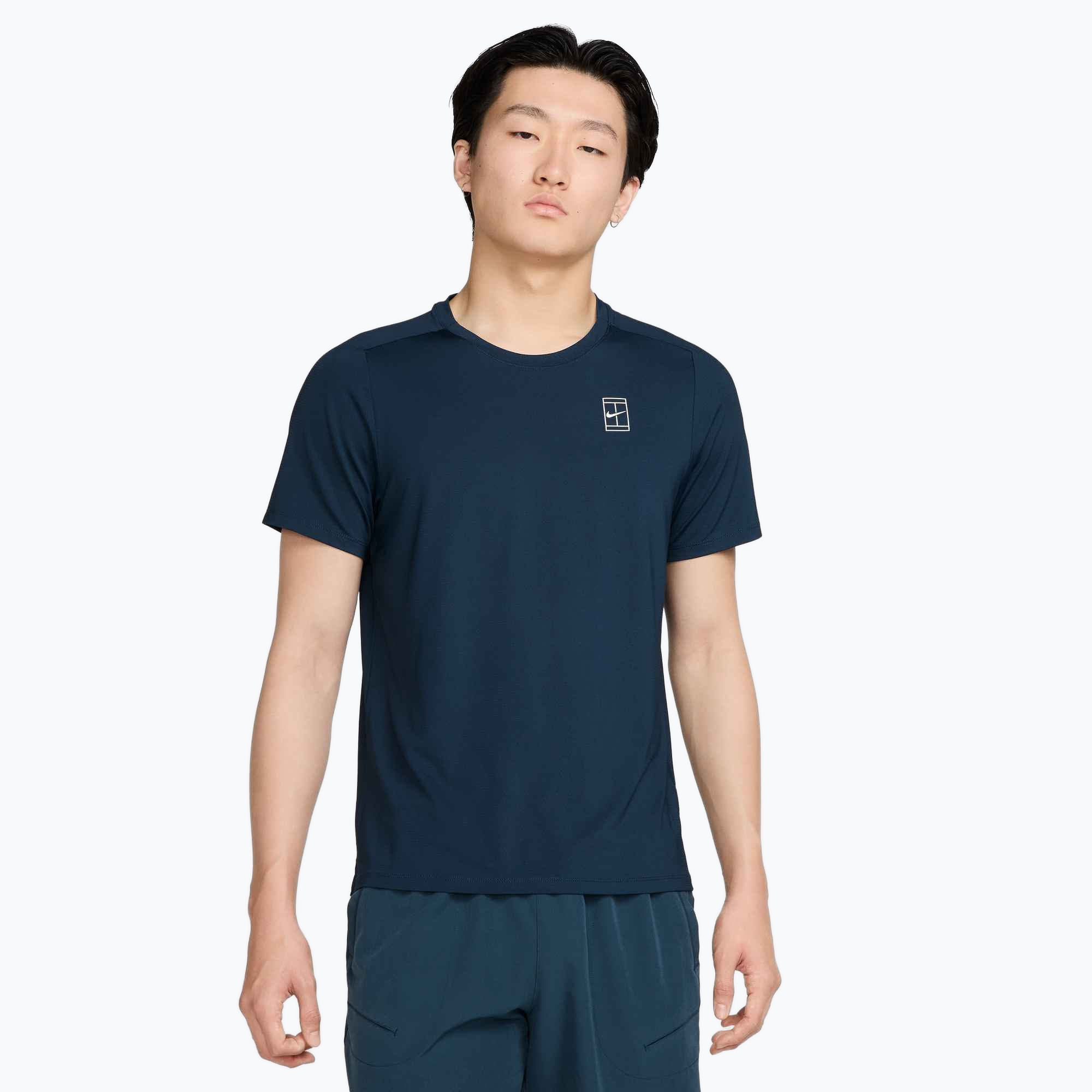 Koszulka tenisowa męska Nike Court Dri-Fit Advantage armory navy/white 
