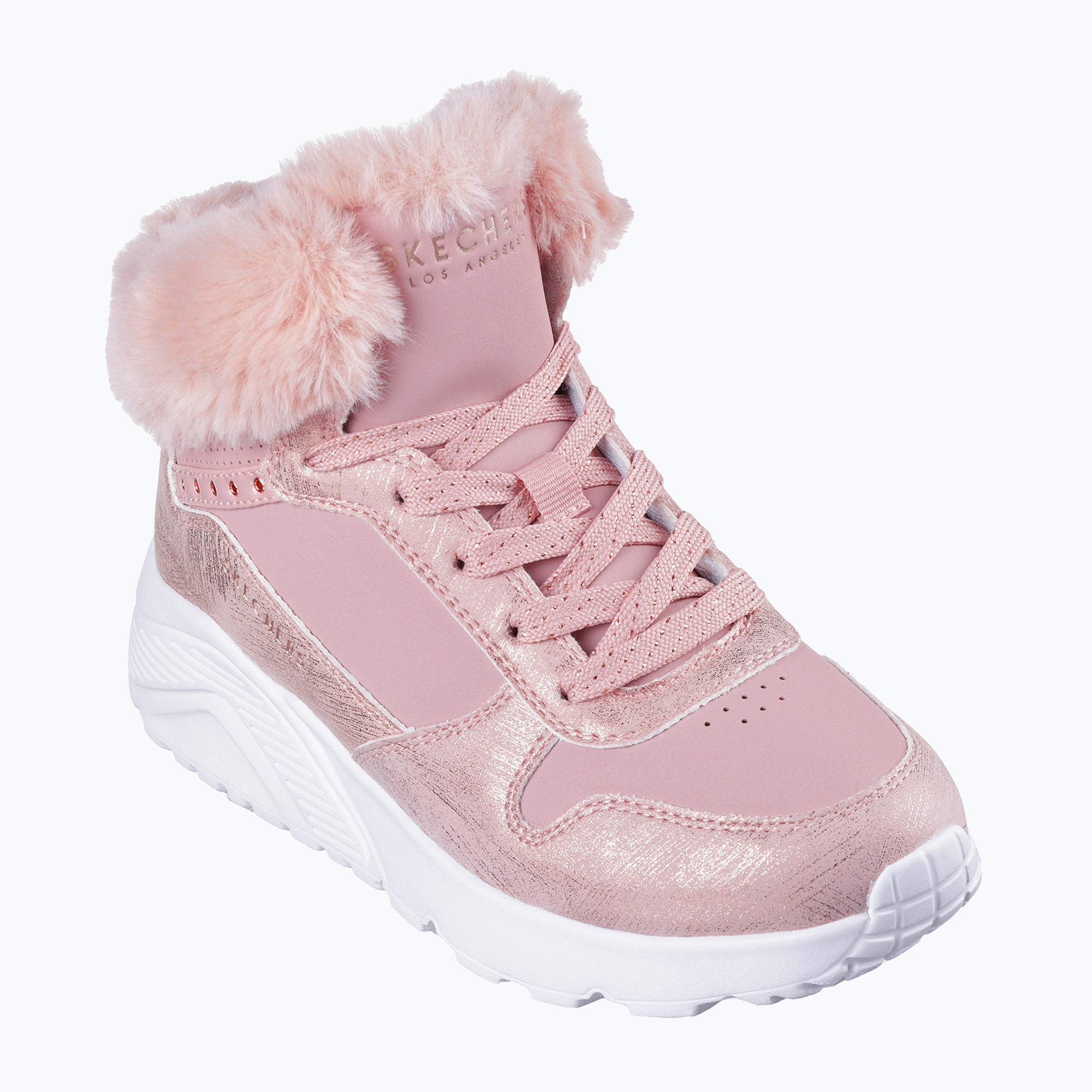 Buty dziecięce SKECHERS Uno Lite Comfurt Collar mauve 