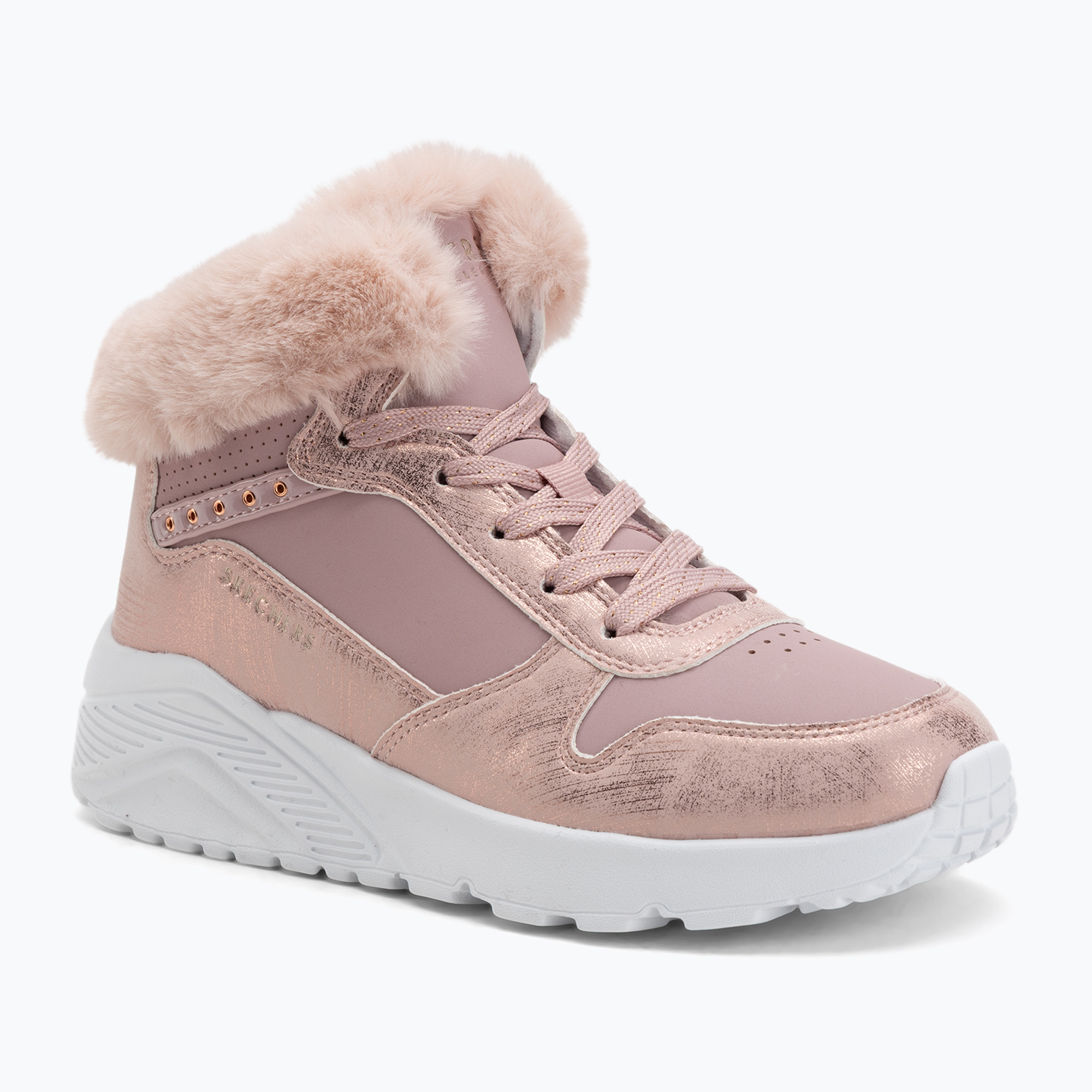 Buty dziecięce SKECHERS Uno Lite Comfurt Collar mauve 