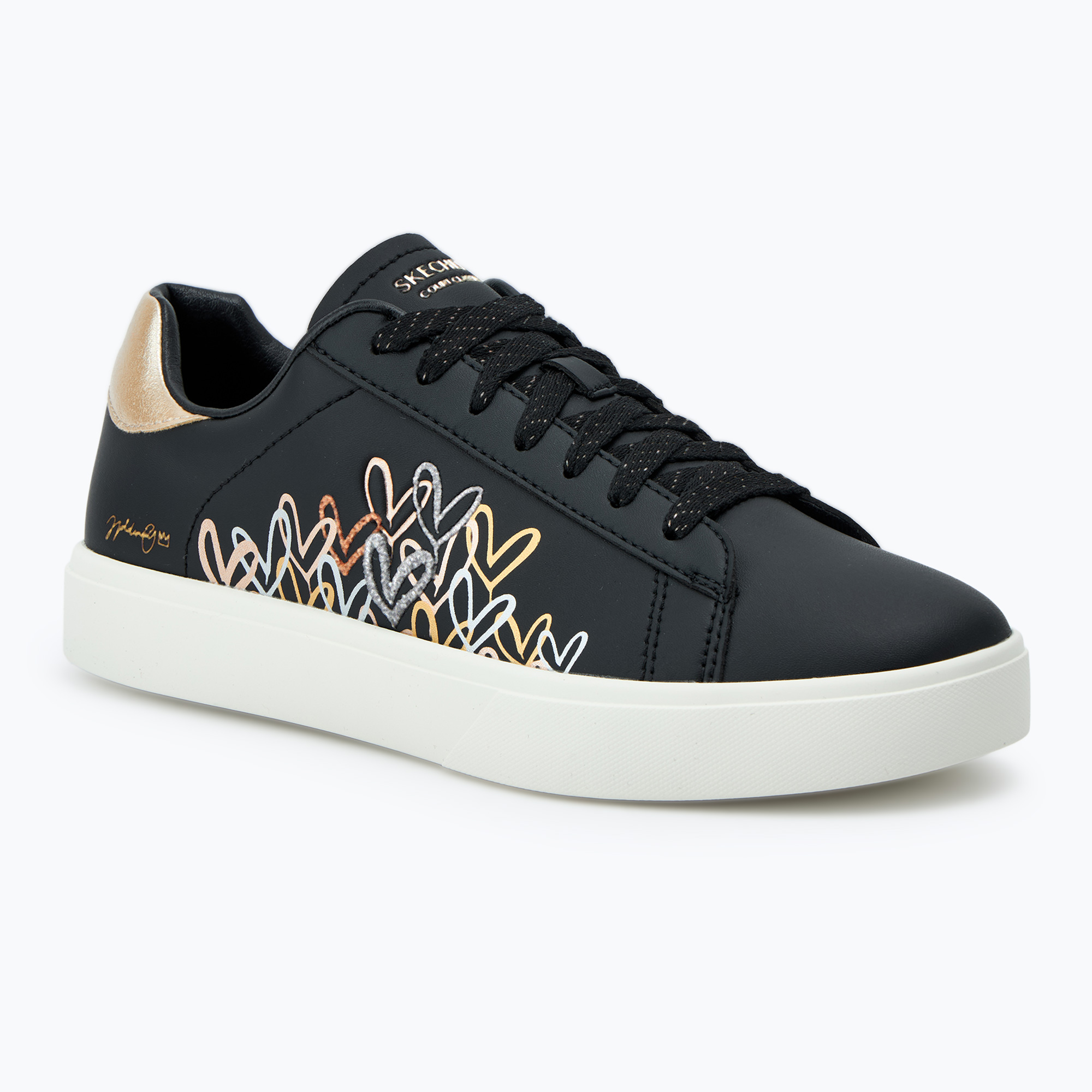 Buty damskie SKECHERS JGoldcrown Eden LX Gleaming Hearts black/mulitcolor 