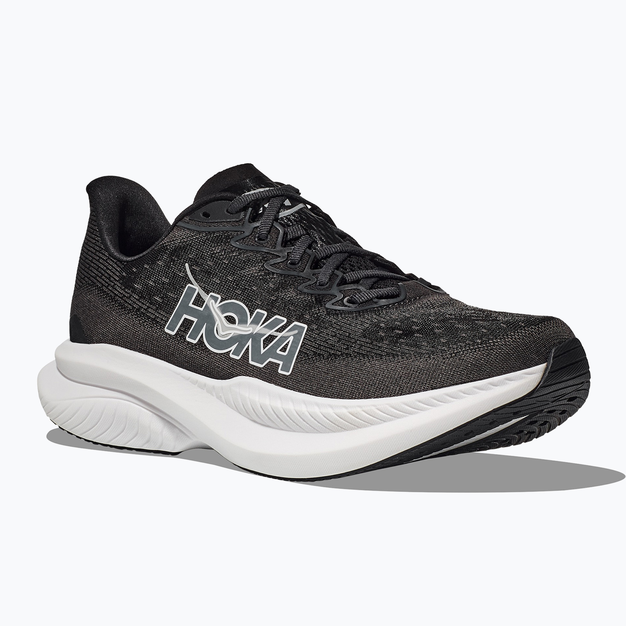 Buty do biegania damskie HOKA Mach 6 black/white 