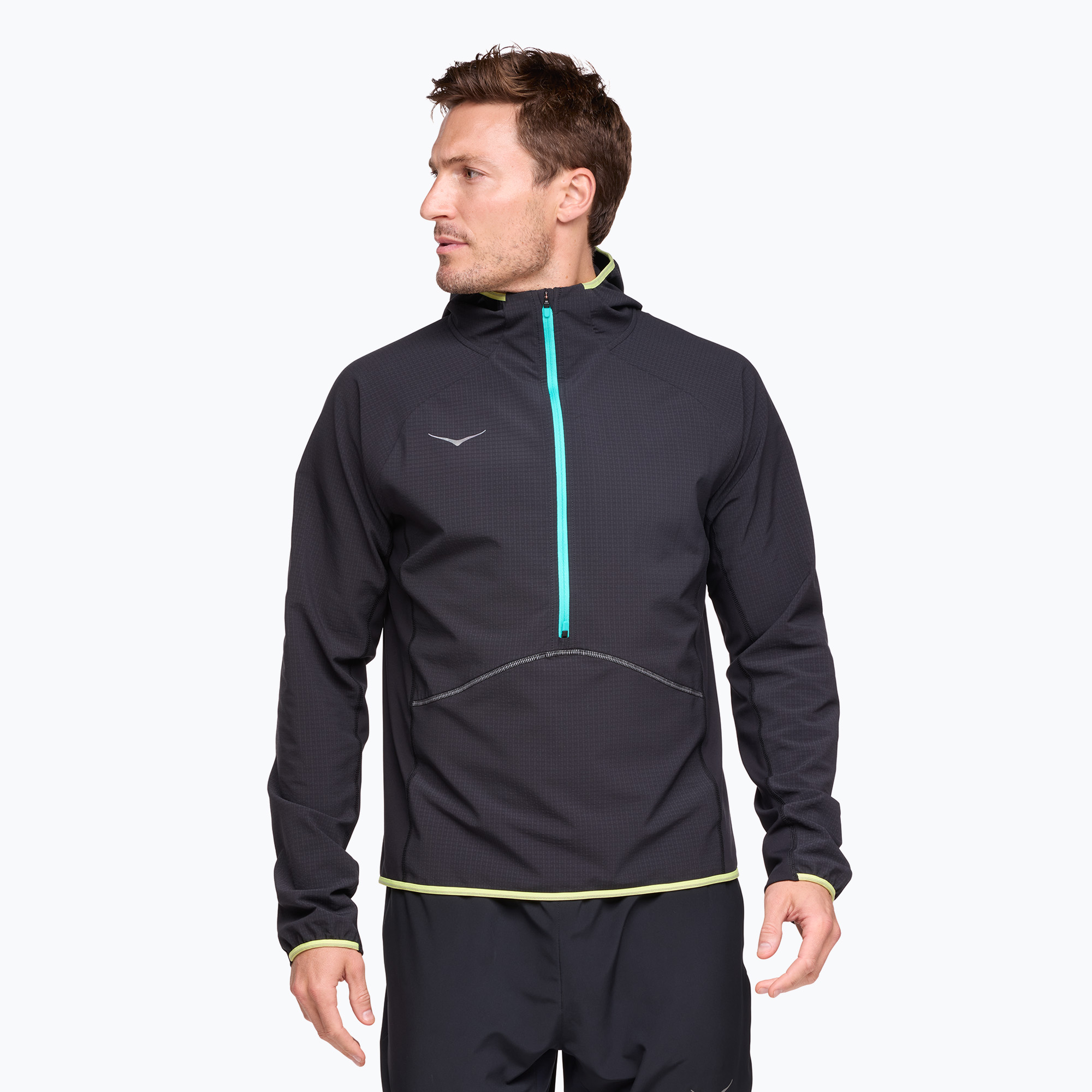 Bluza do biegania męska HOKA Sky Glow Half Zip black 