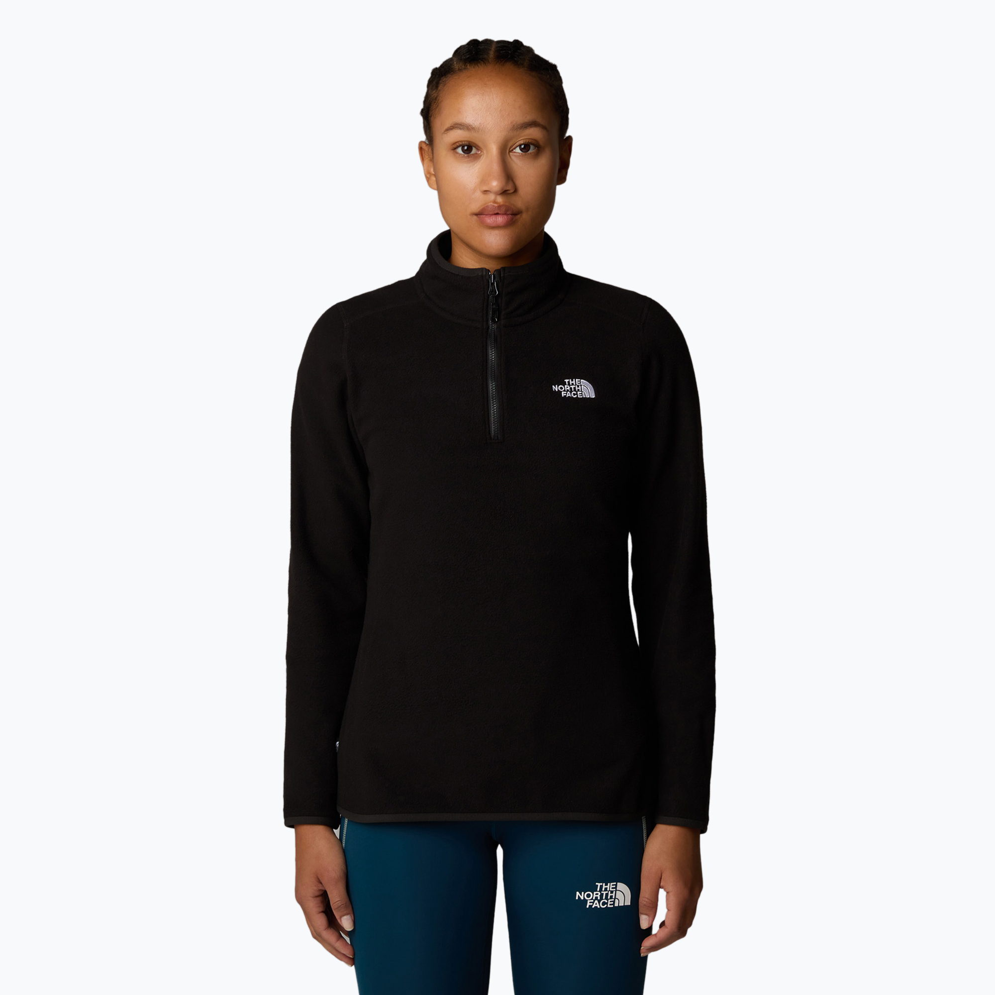 Bluza damska The North Face 100 Glacier 1/4 Zip black/npf 