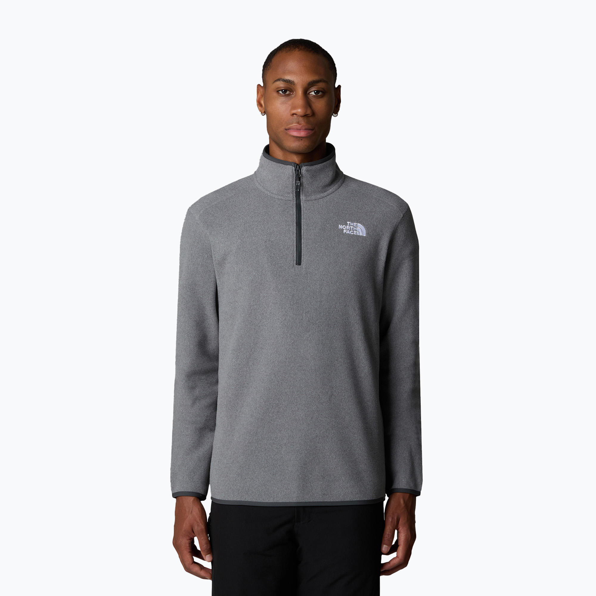Bluza męska The North Face 100 Glacier 1/4 Zip medium grey heather 