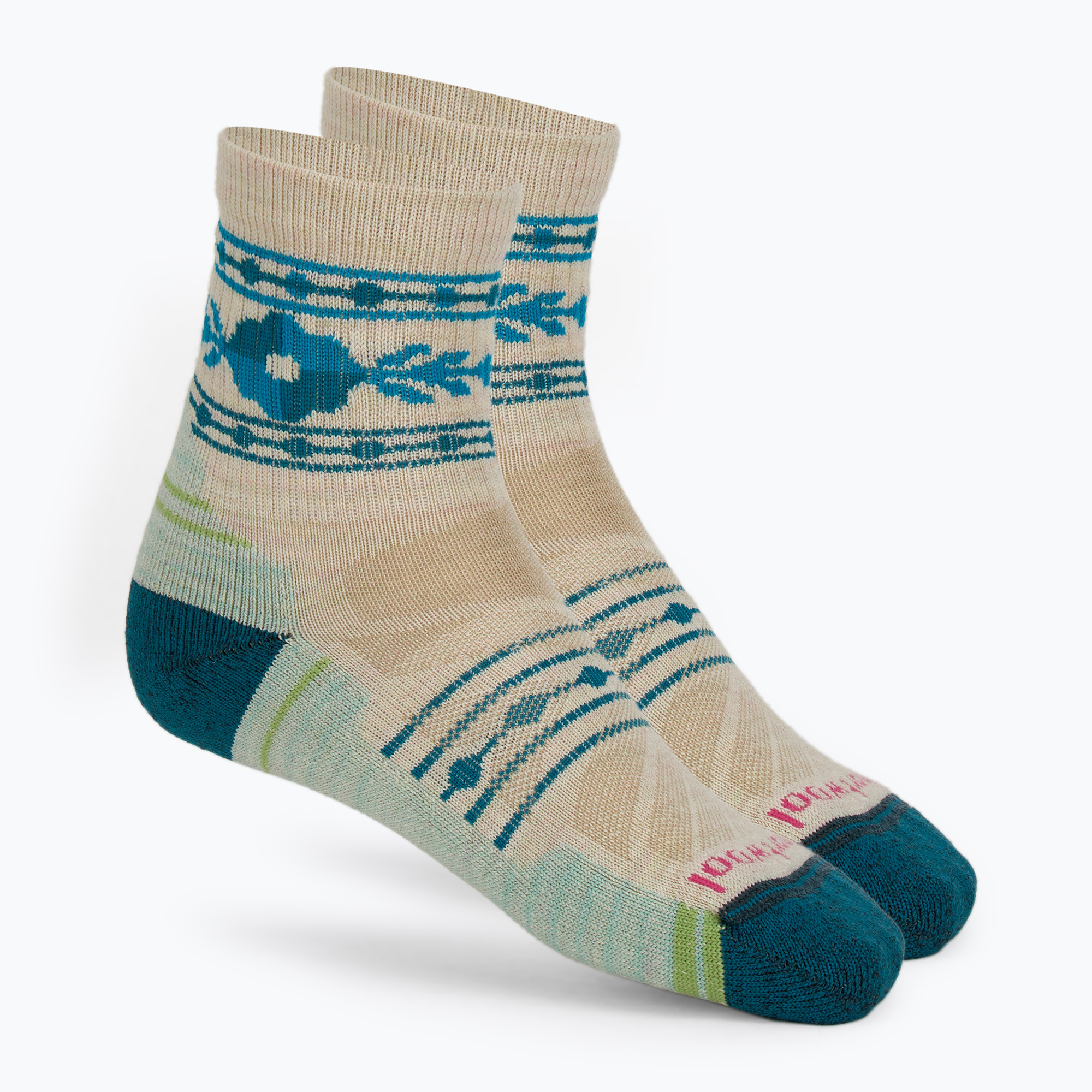 Дамски чорапи Smartwool Hike Light Cushion Retro Floral Mid Crew moonbeam